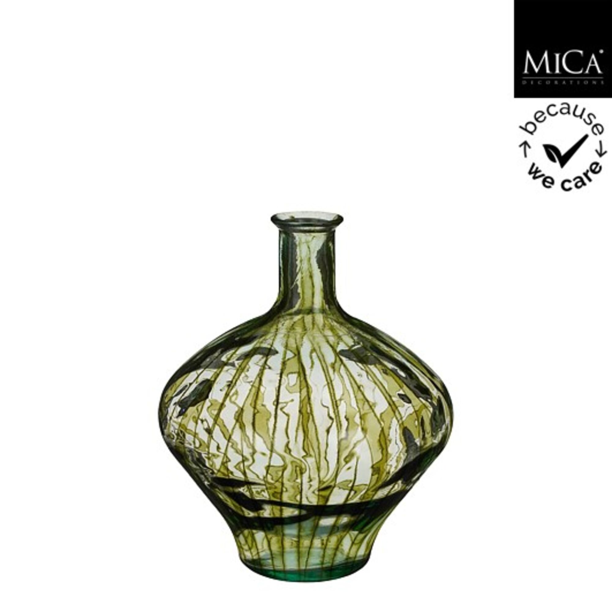 Palermo vaas recycled glas groen
