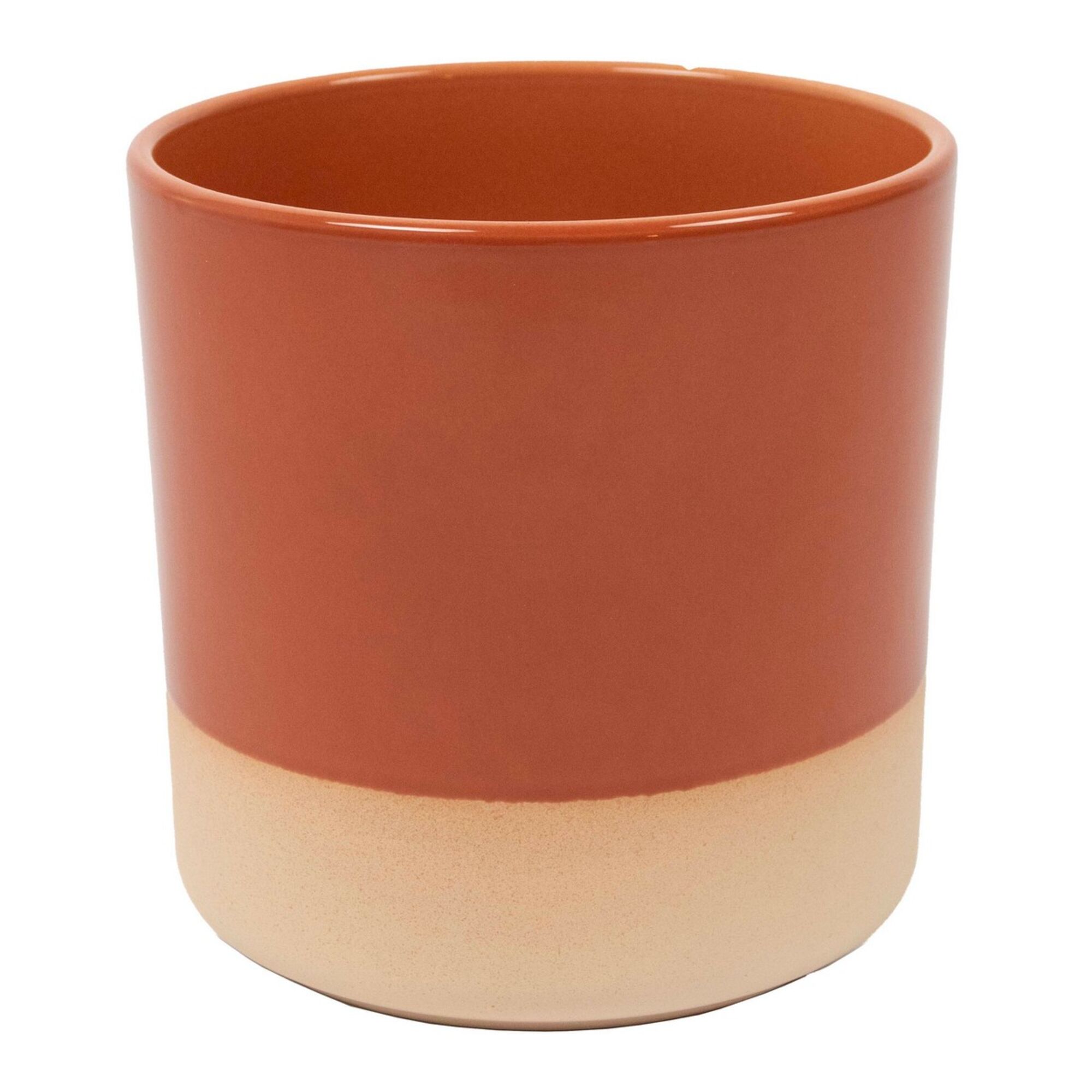 Cylinder Bloempot Keramiek Dip-Dye Terra