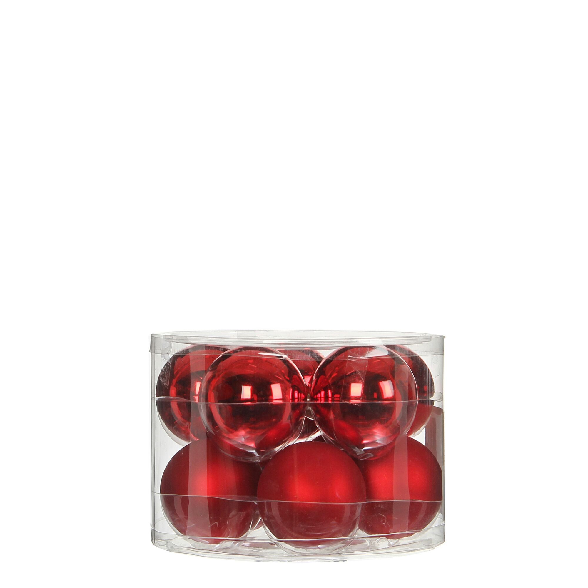 Bal glas rood 10 stuks
