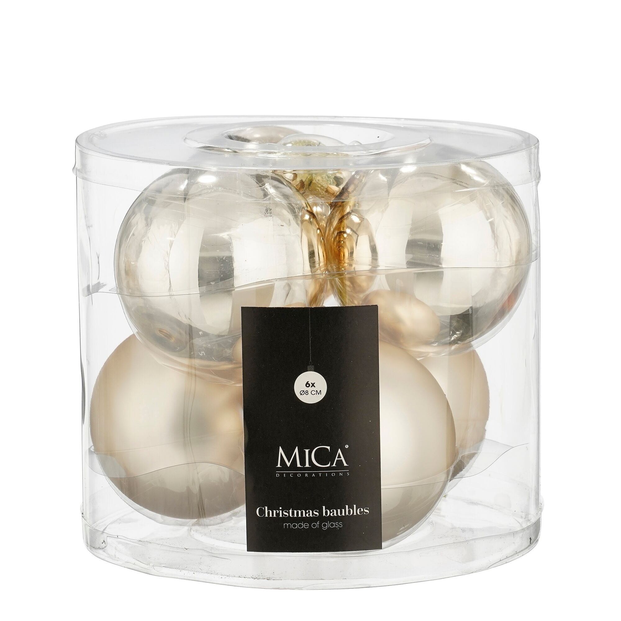 Bal glas creme 6 stuks