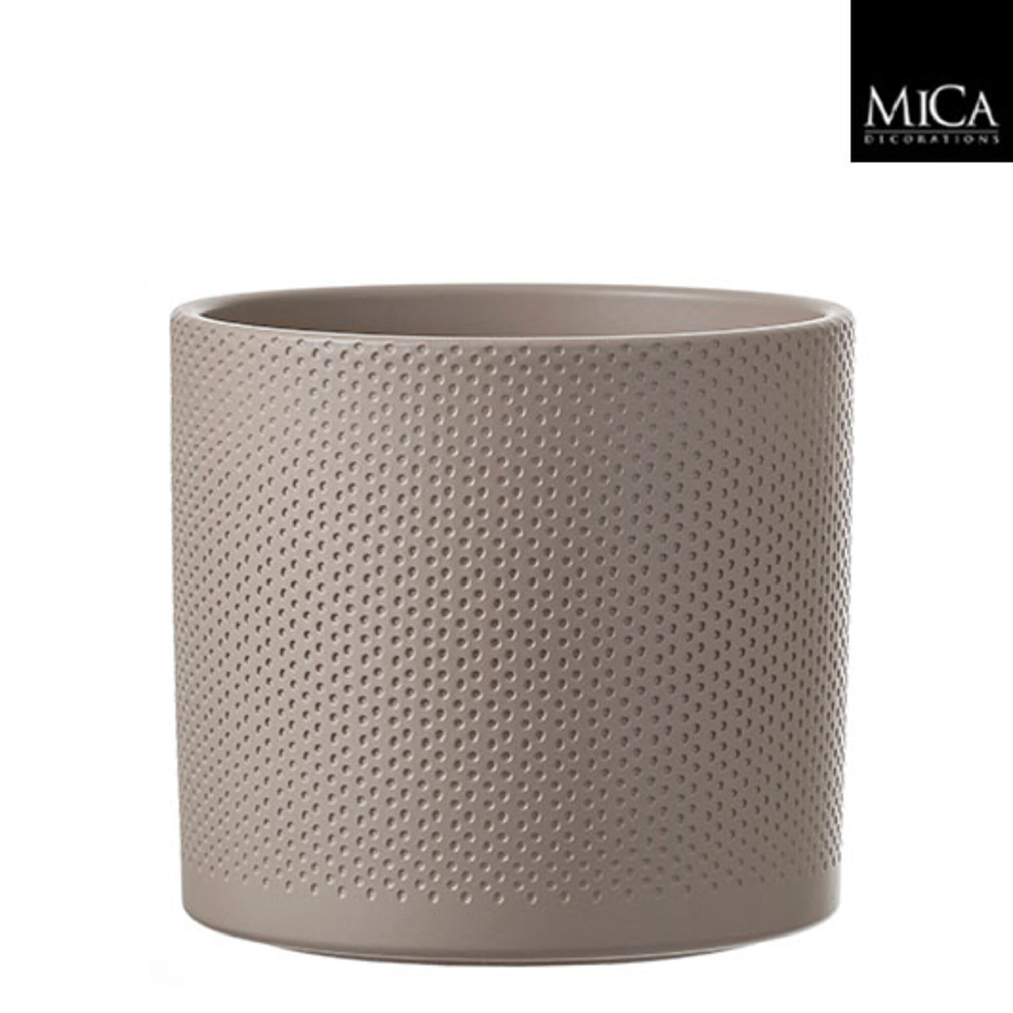Era pot rond taupe relief