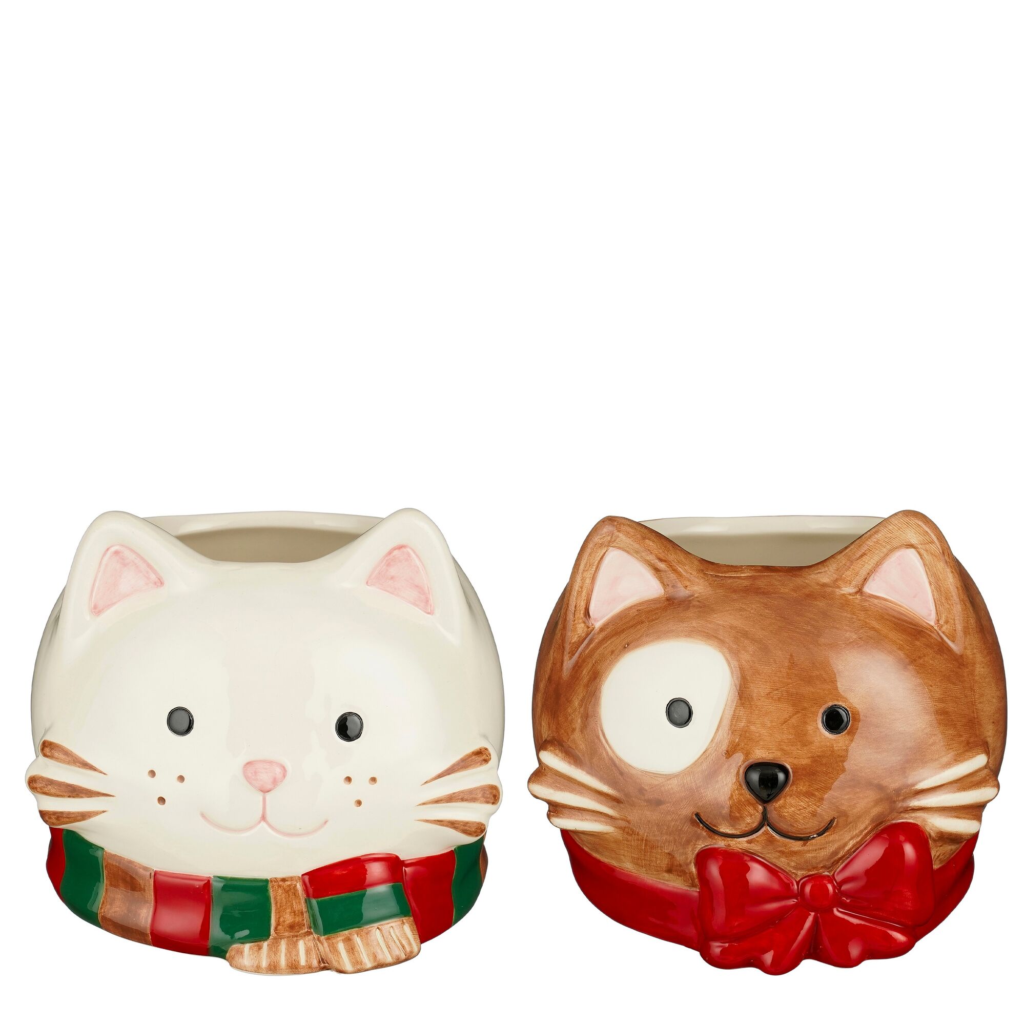 Pot kat wit bruin 2 assorti