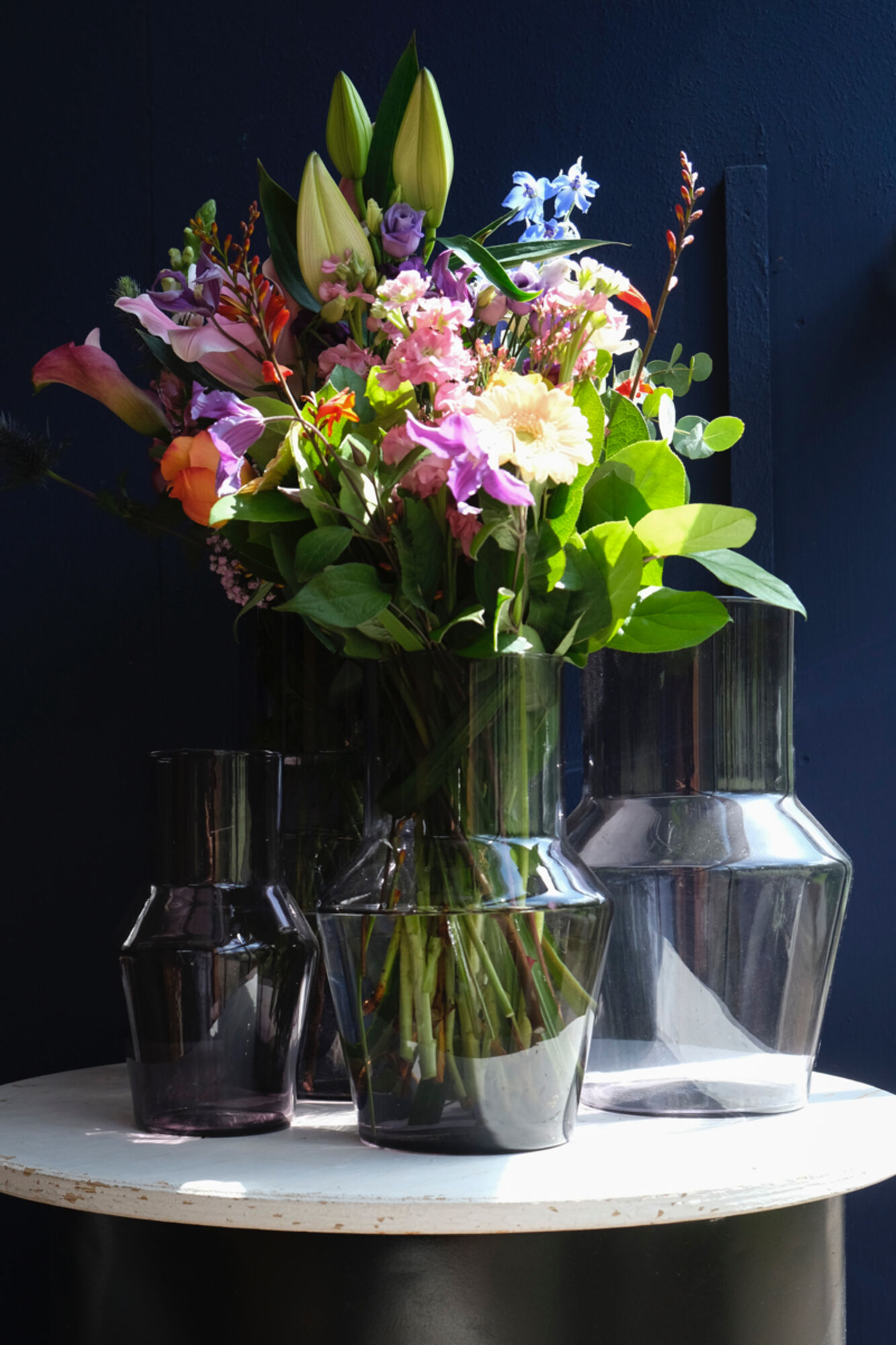 Evie mondgeblazen Recycled Vaas paars