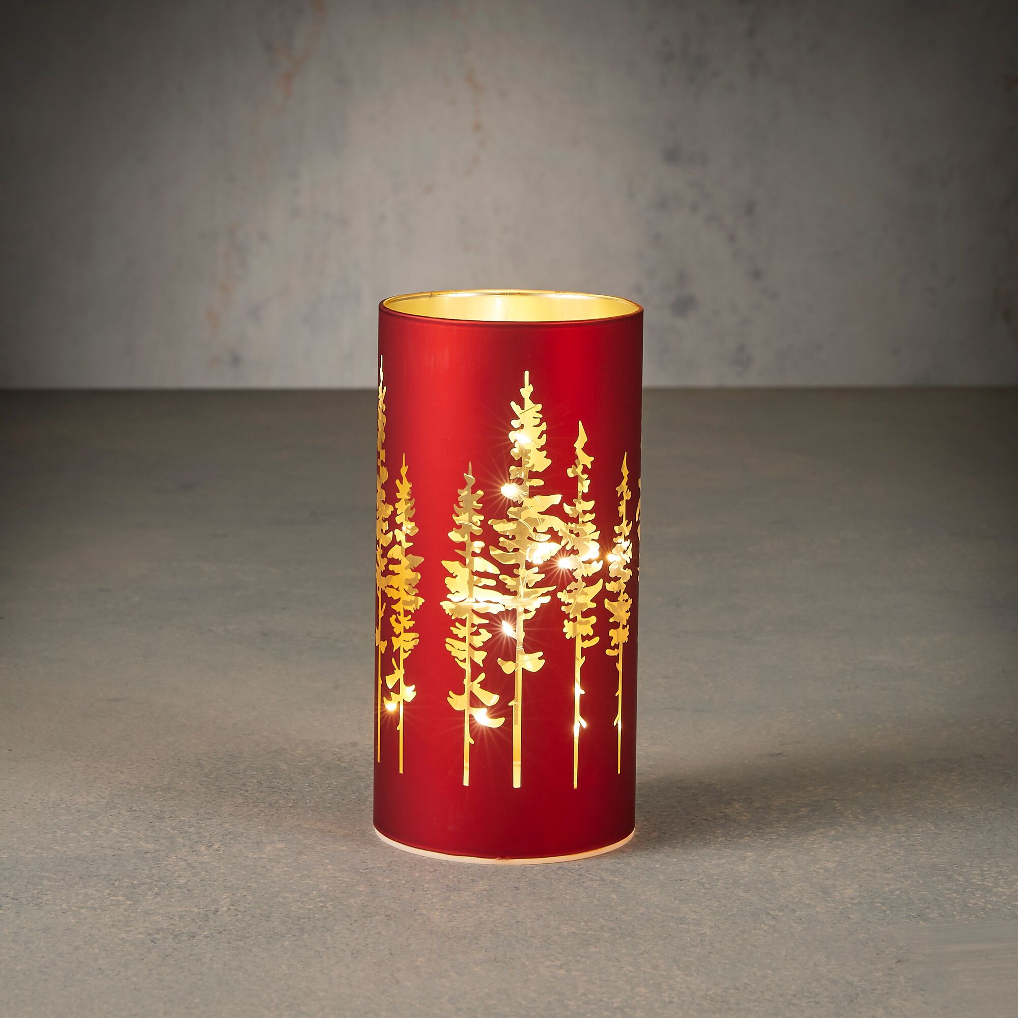 Windlicht boom led rood warm wit battery operated en timer
