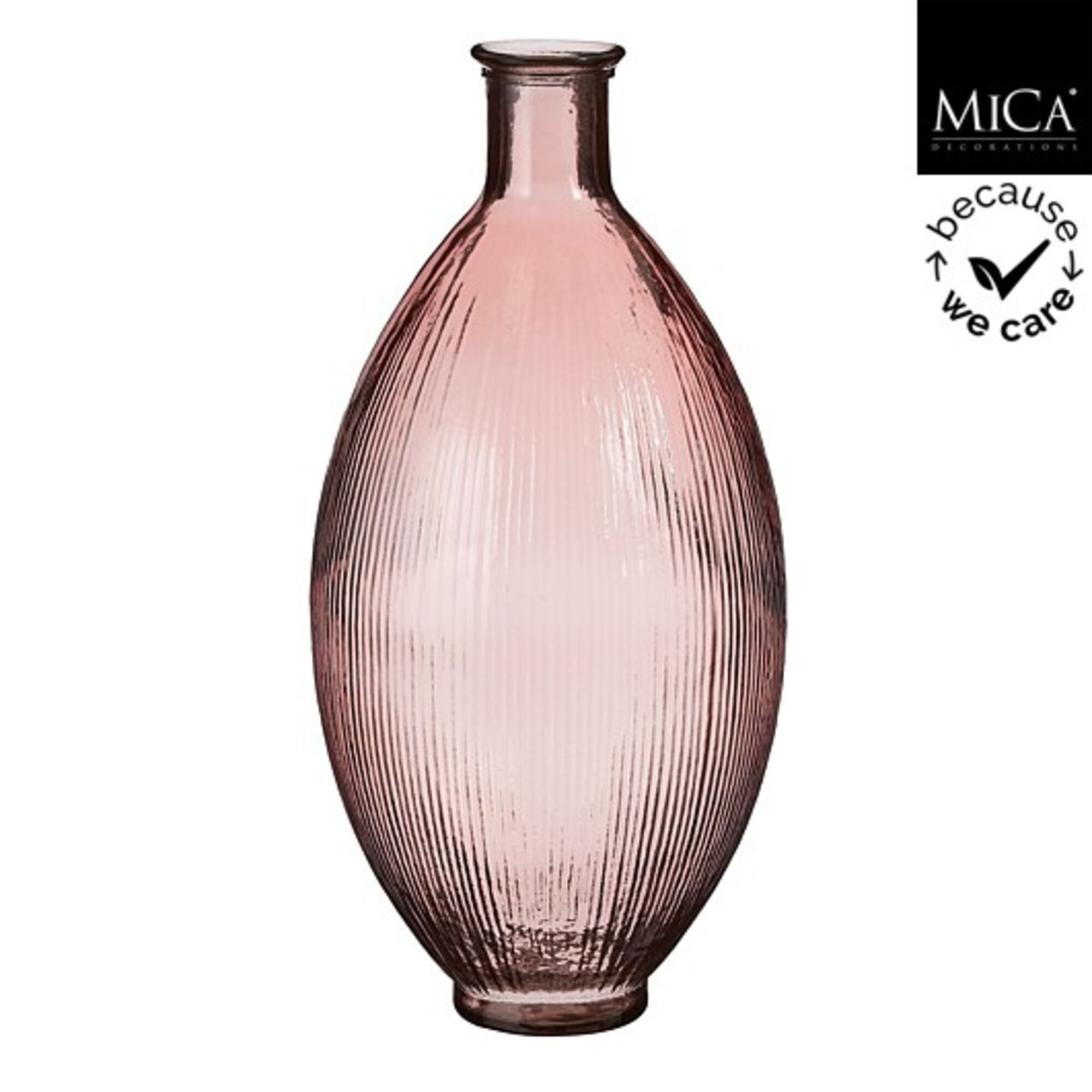 Firenza fles recycled glas l.roze