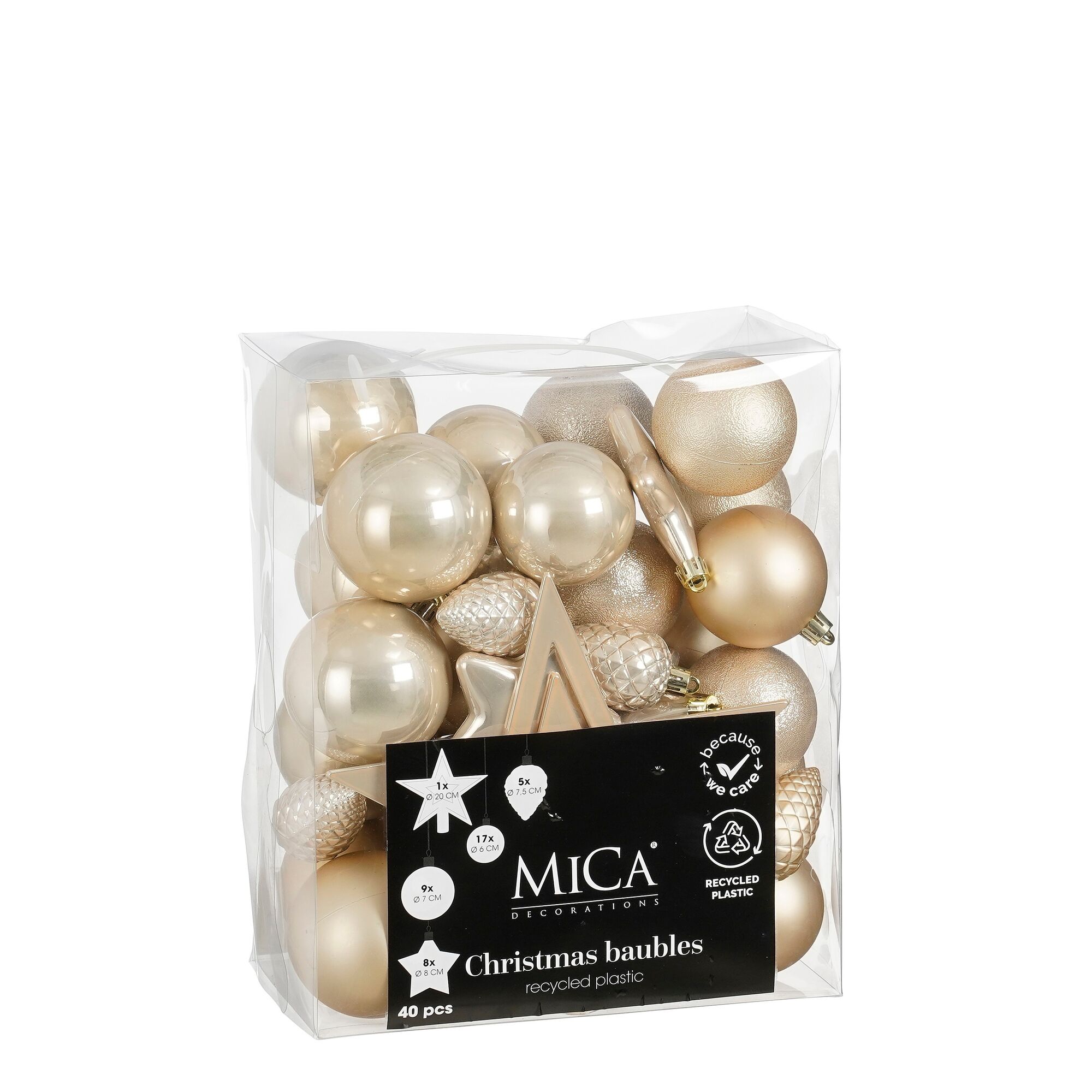 Bal onbreekbaar creme 40 stuks