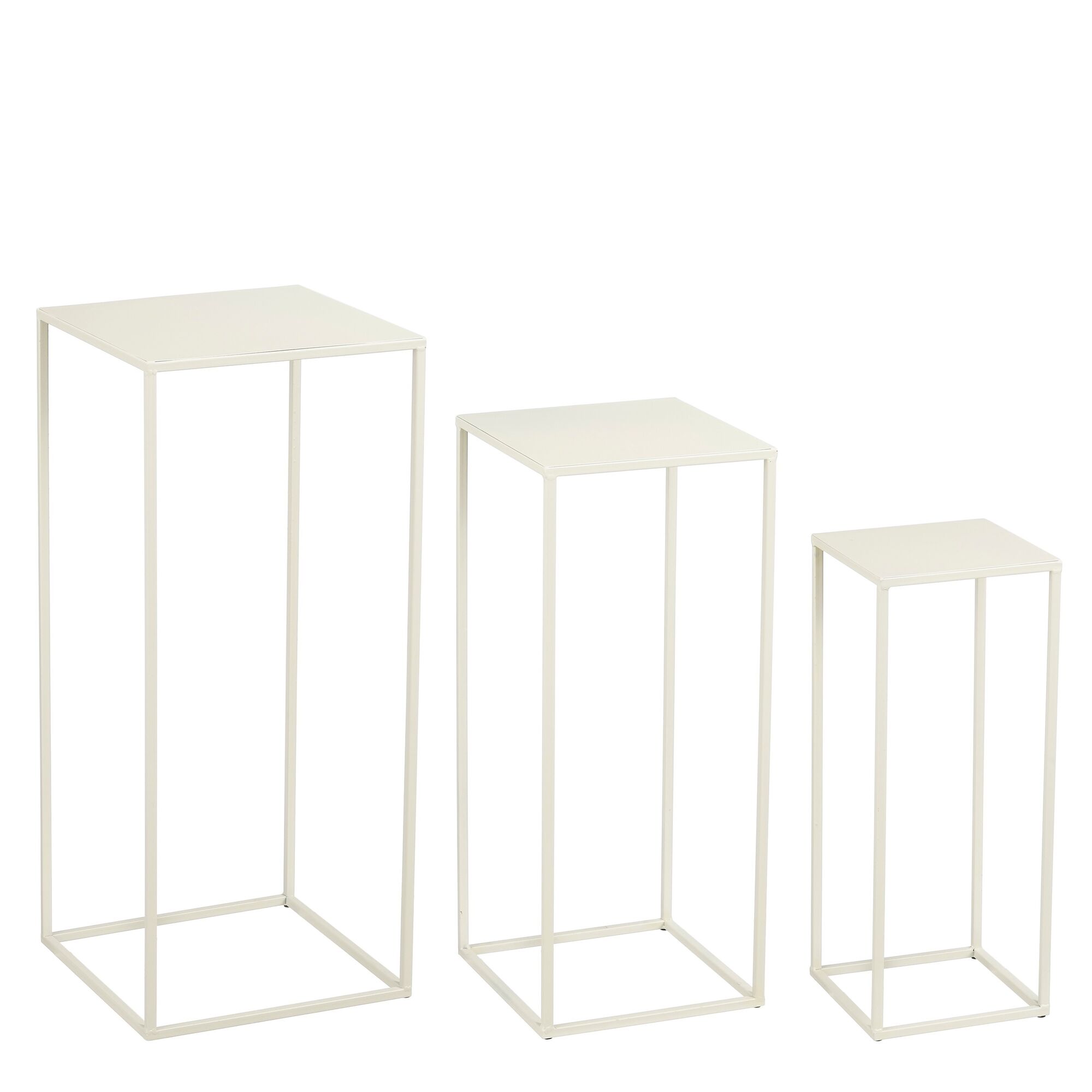 Quinty bijzettafel off white set van 3