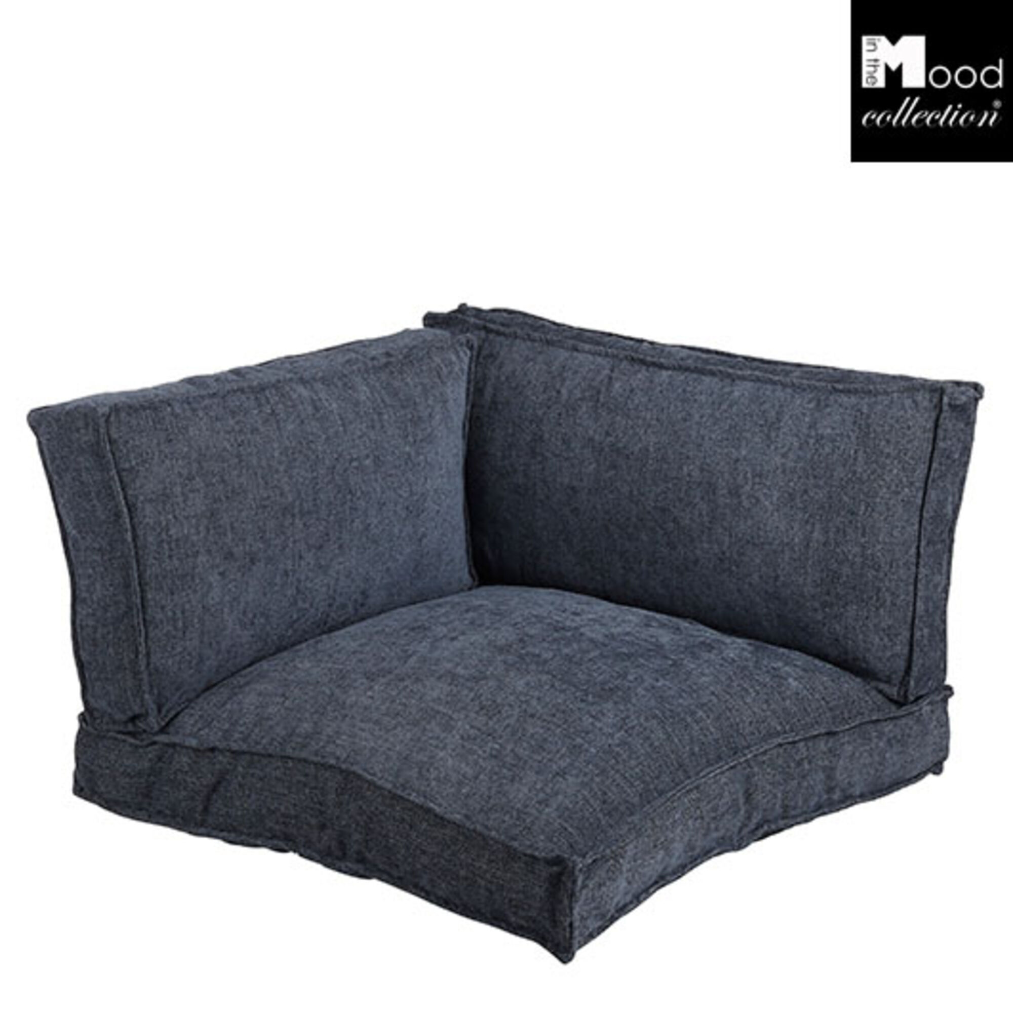 Ibiza hoek palletkussen blauw 3 stuks