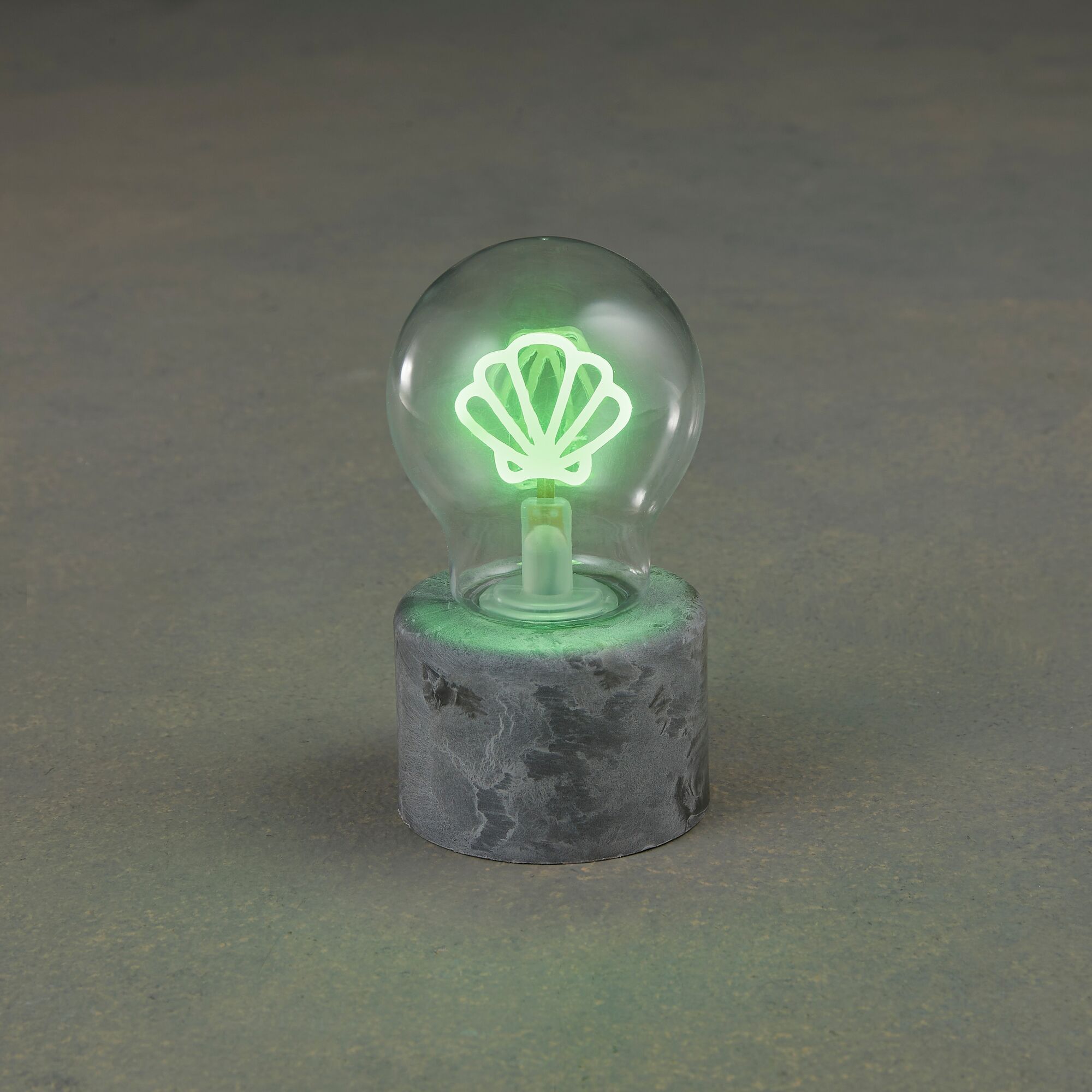 Tafellamp led schelp groen oplaadbare batterij USB aansluiting