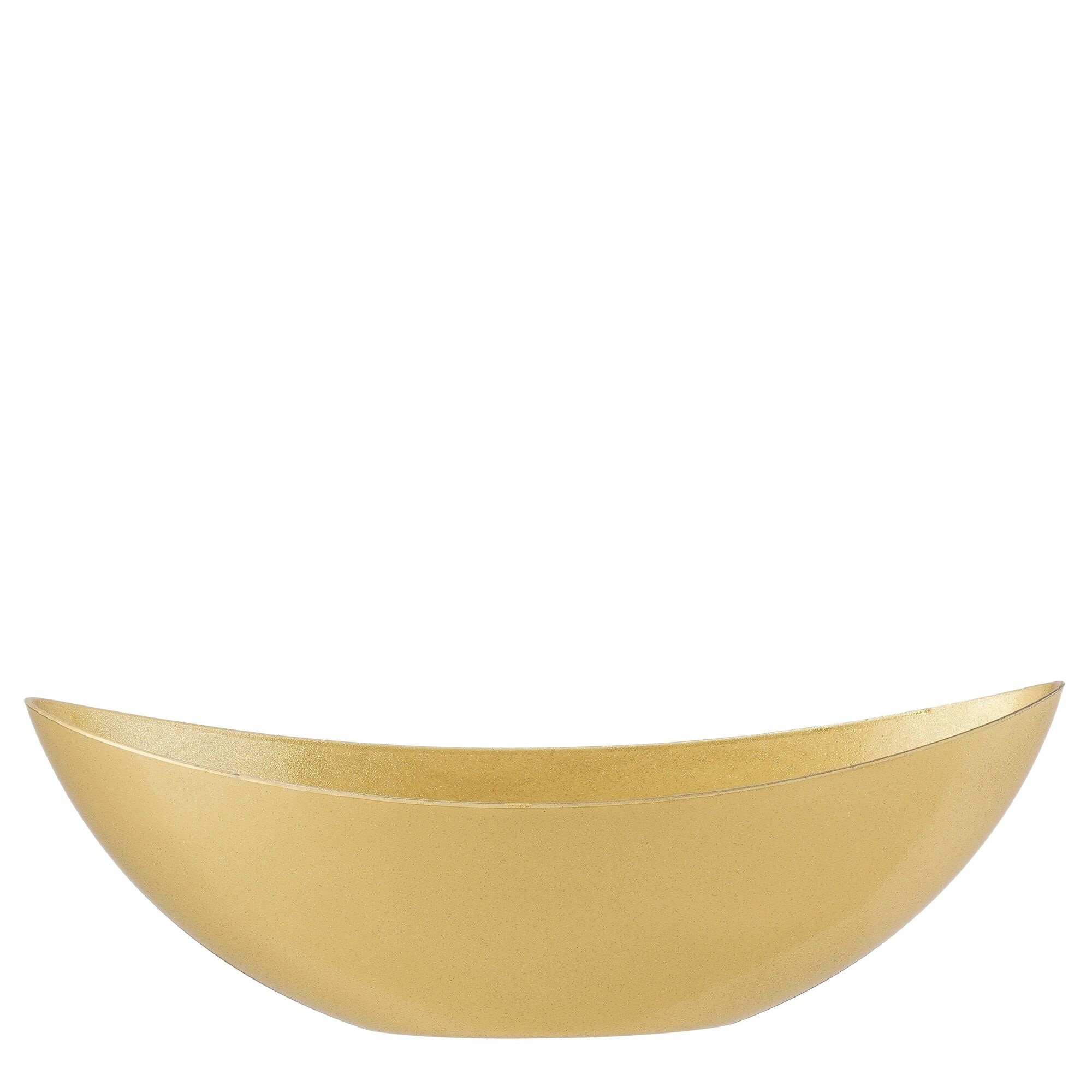 Mila decoratie schaal recycled plastic goud