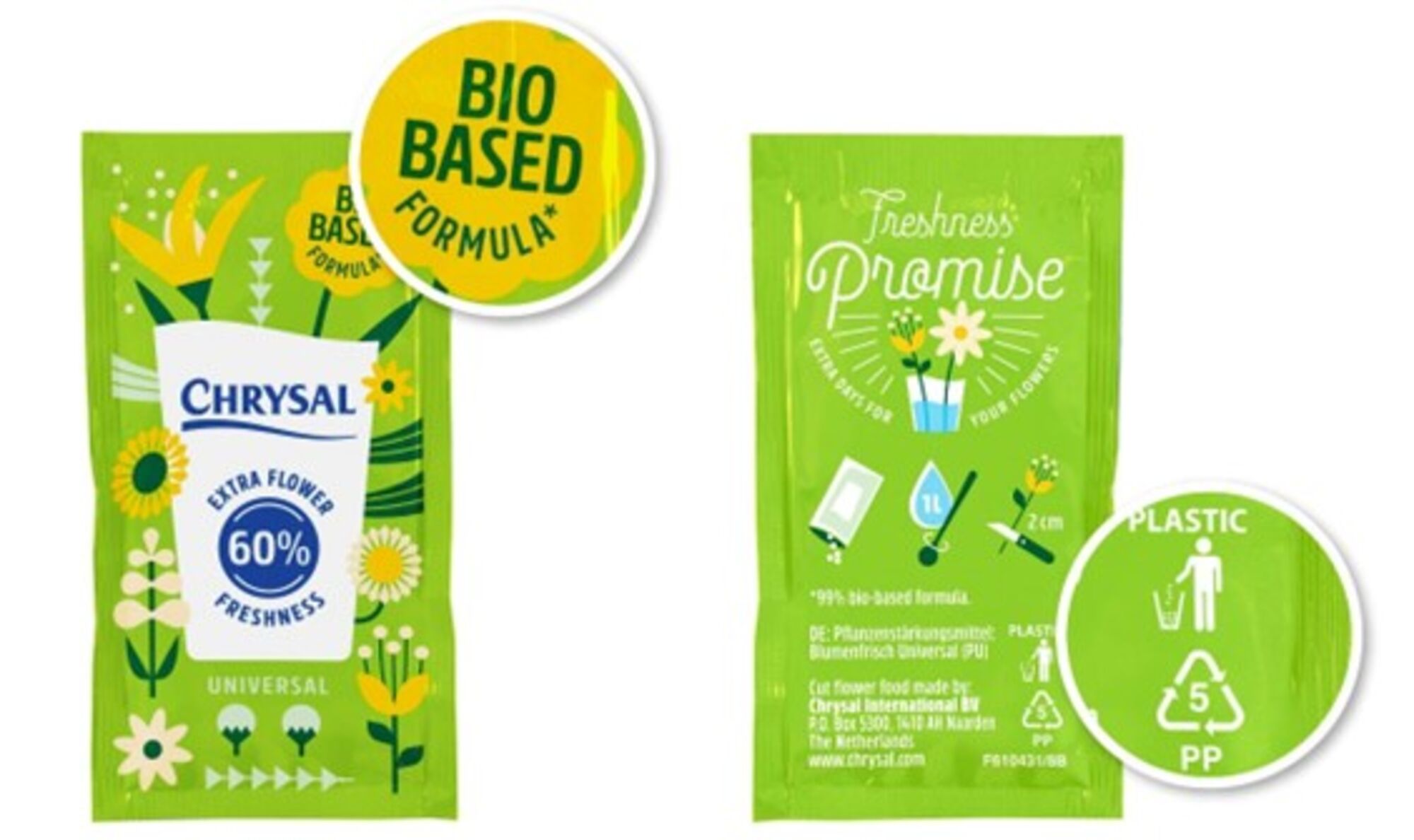 Chrysal Bio Based, PP sachet