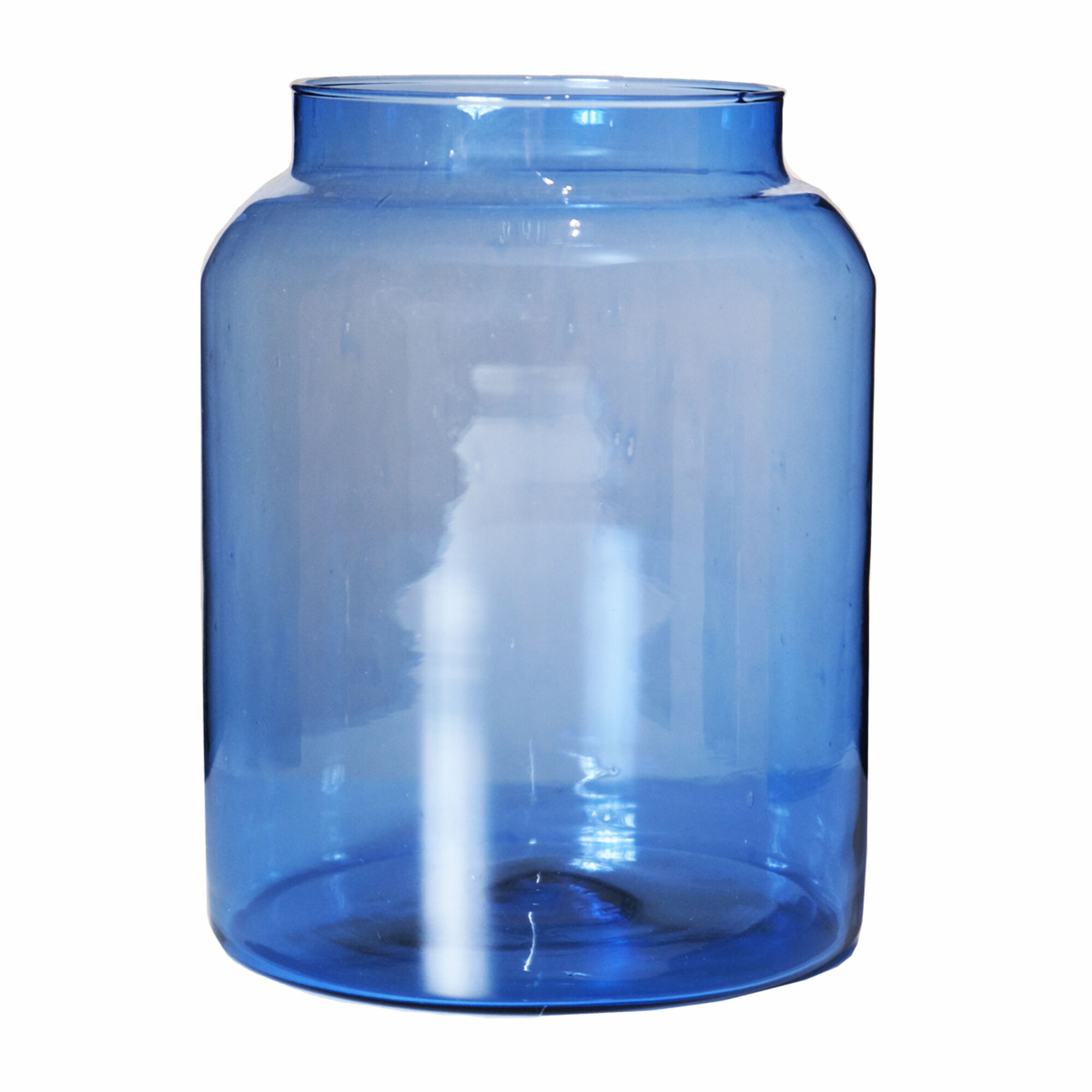Shape mondgeblazen Recycled Flesvaas blauw
