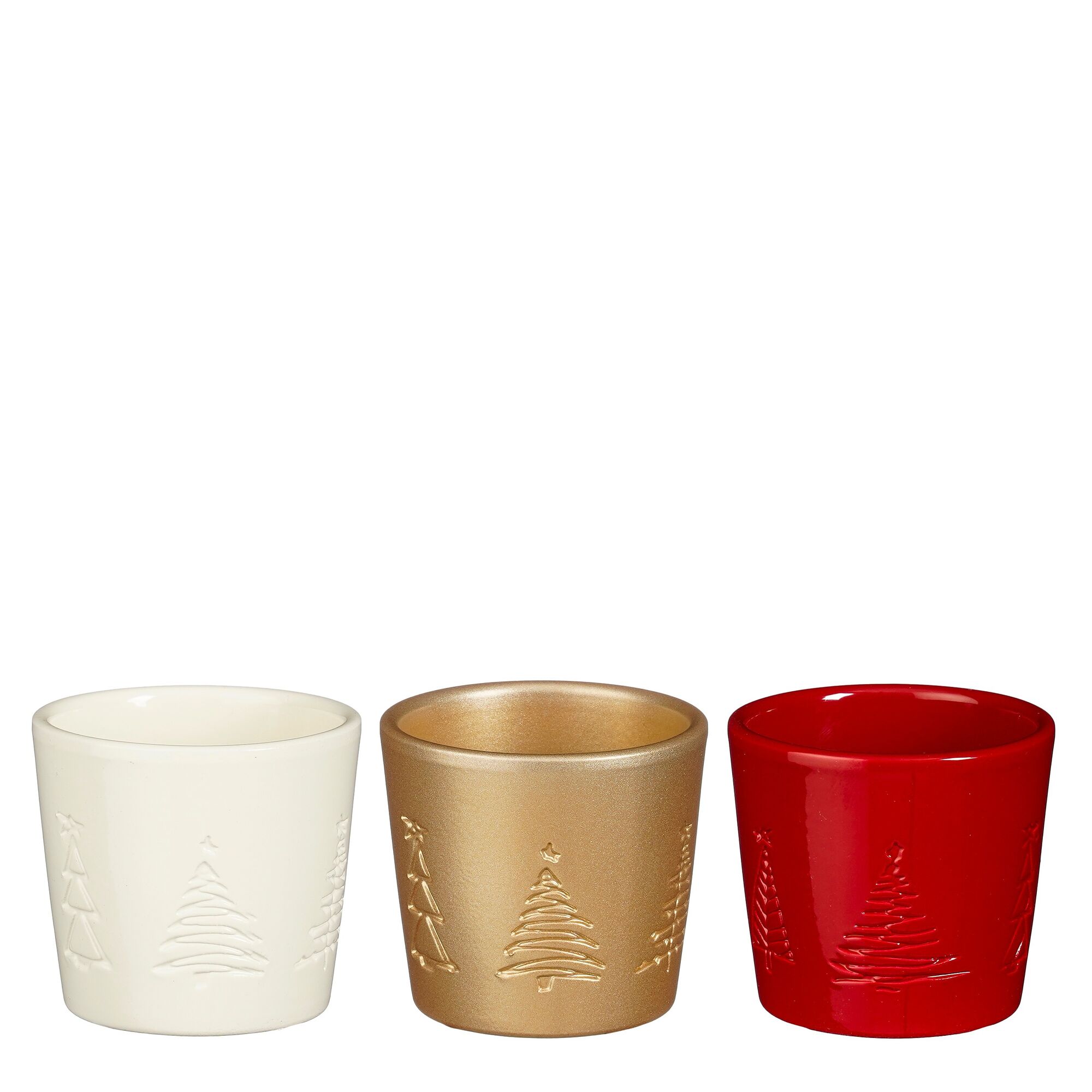 Zayn pot rond creme goud d.rood 3 assorti display