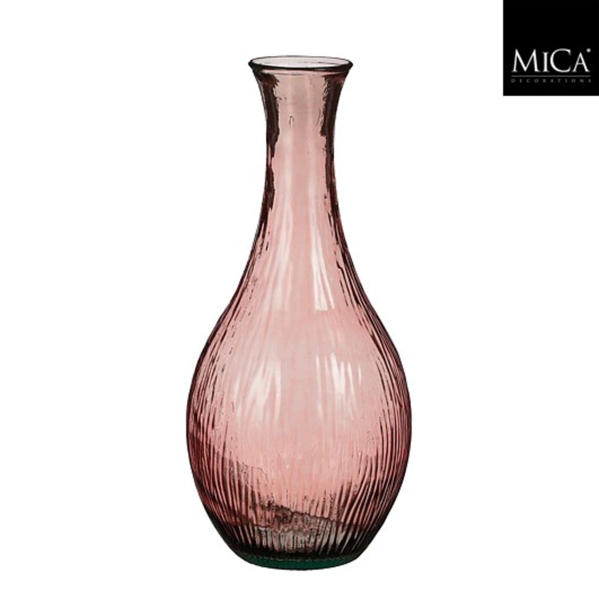 Dix vaas recycled glas roze