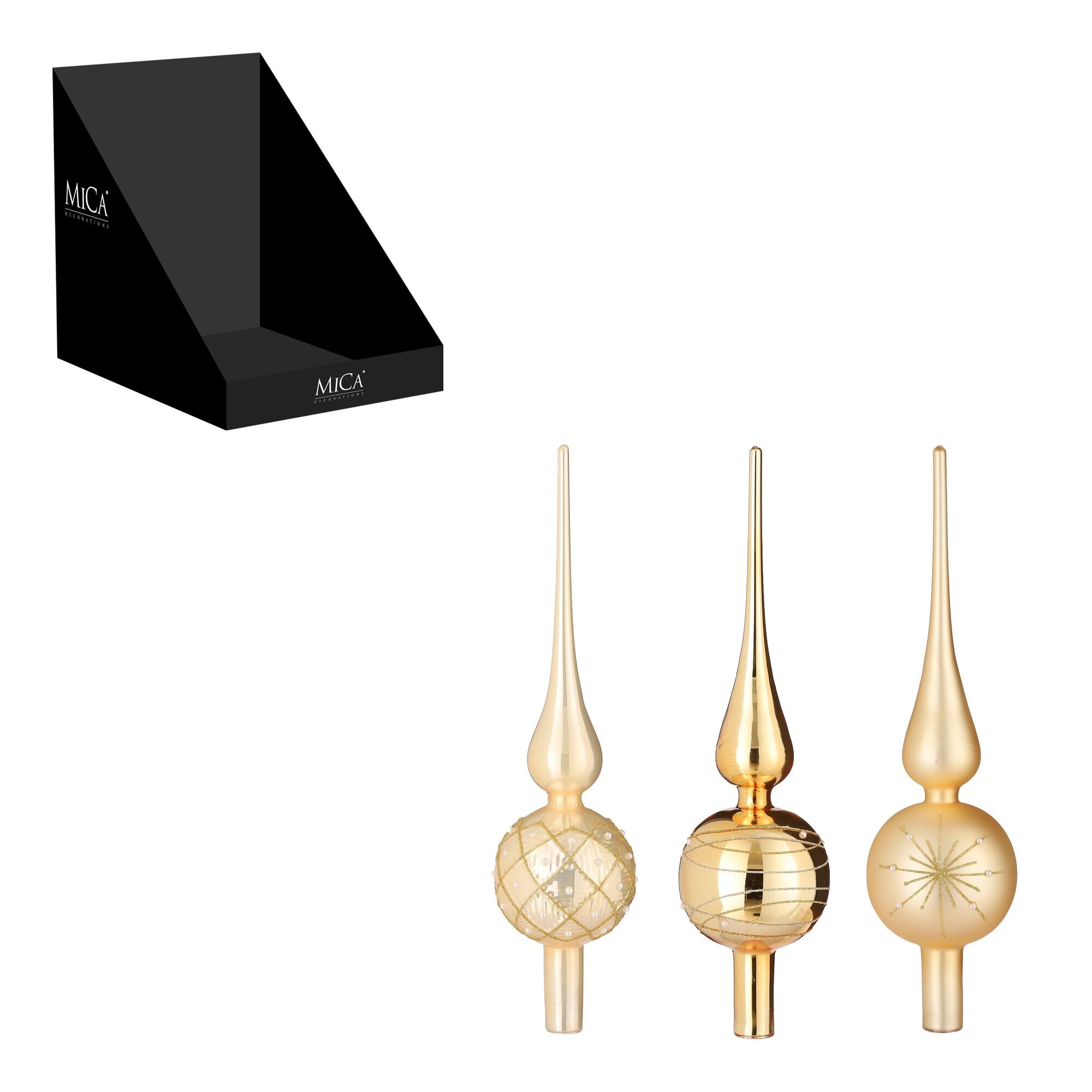 Piek goud champagne 3 assorti display