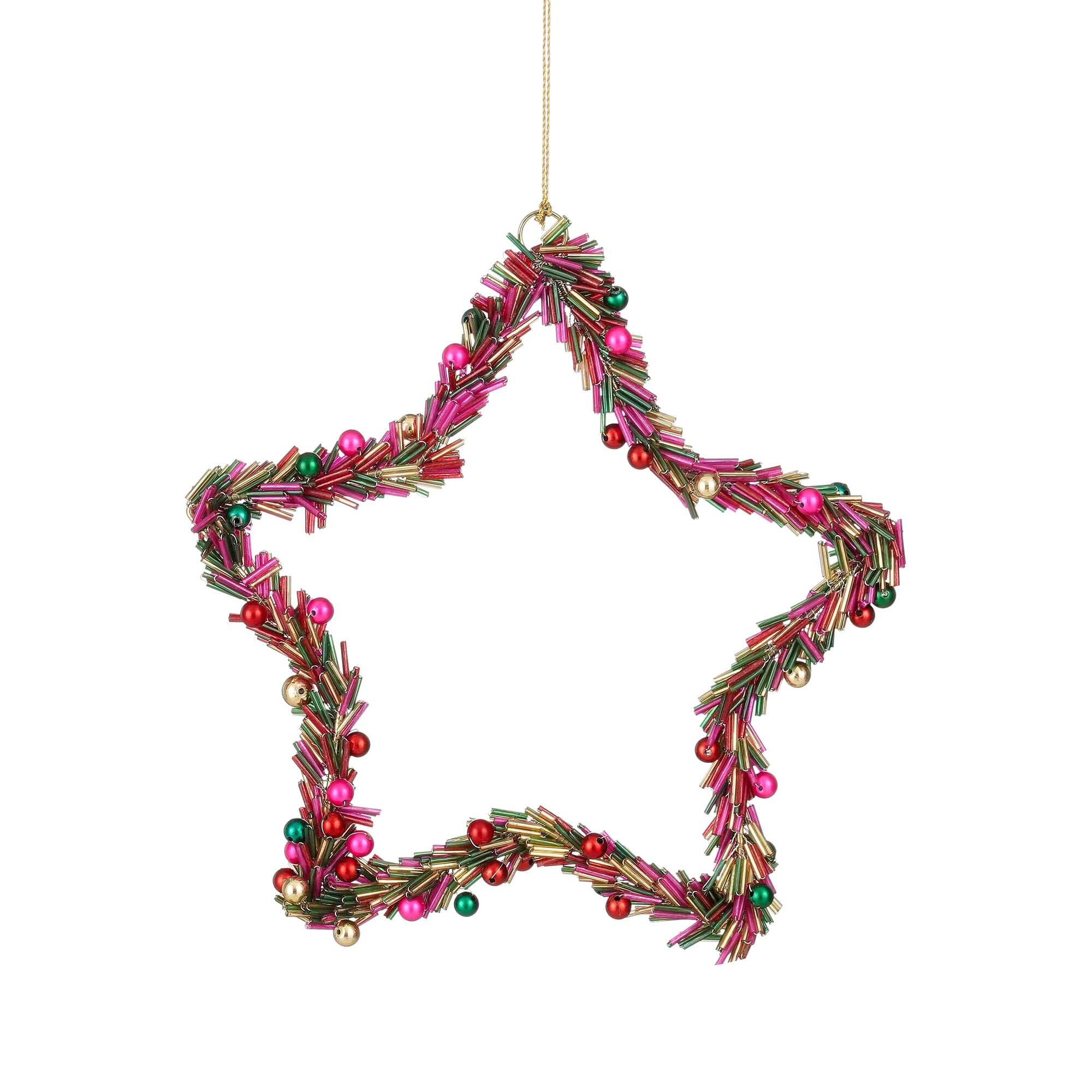 Ornament ster roze