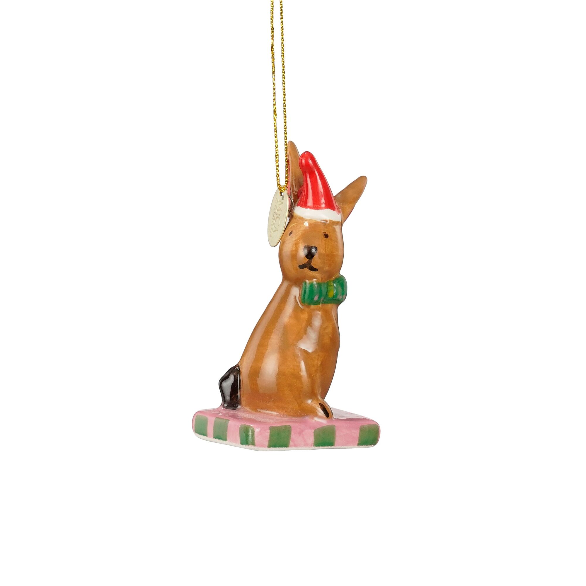 Decoratie ornament haas bruin
