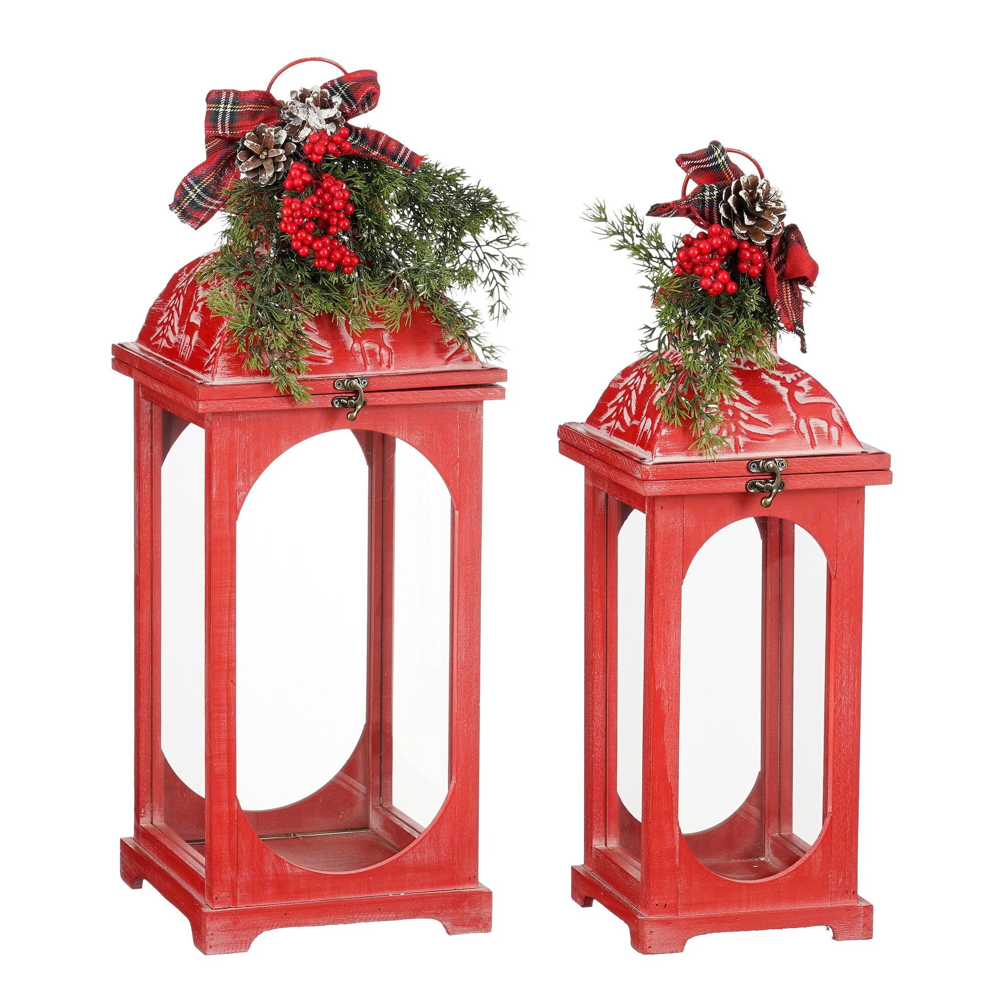 Longford lantaarn rood set van 2 FSC 100%