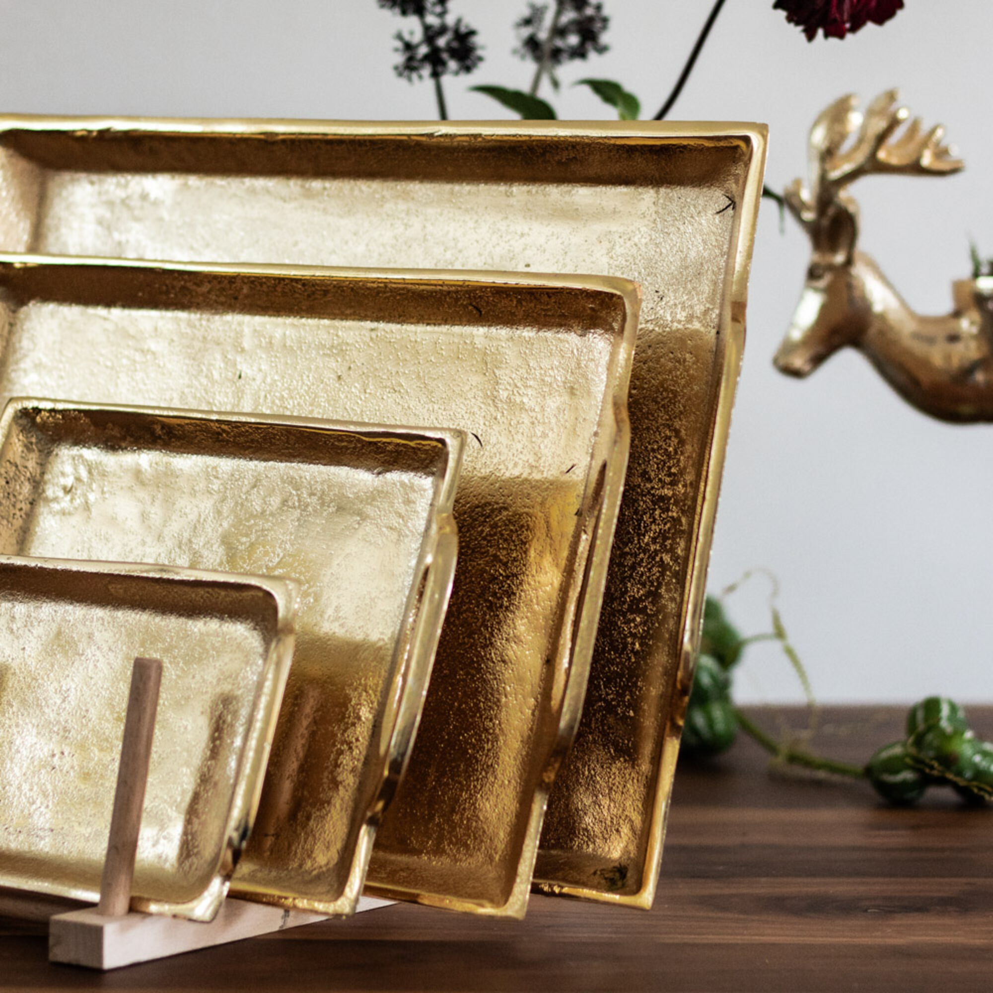 dienblad champagne goud