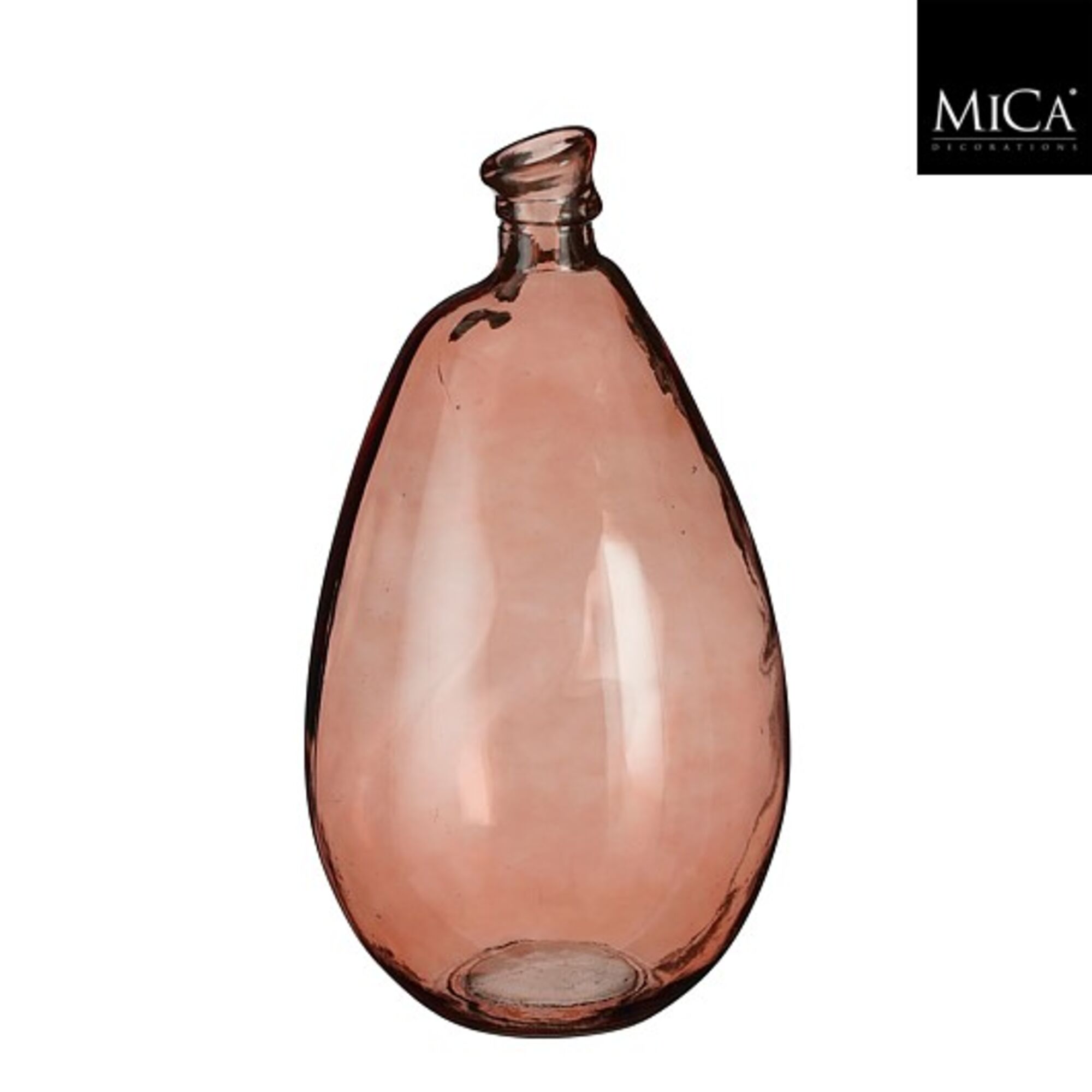 Pinto vaas recycled glas bruin