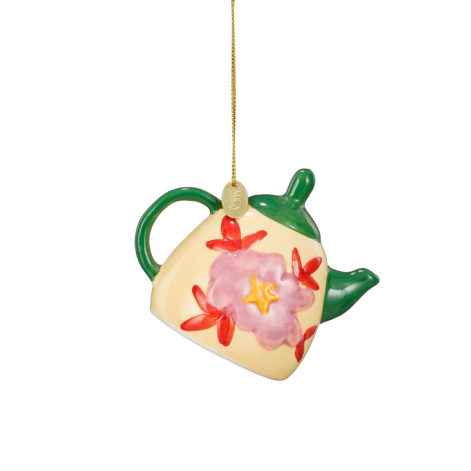 Ornament theepot roze