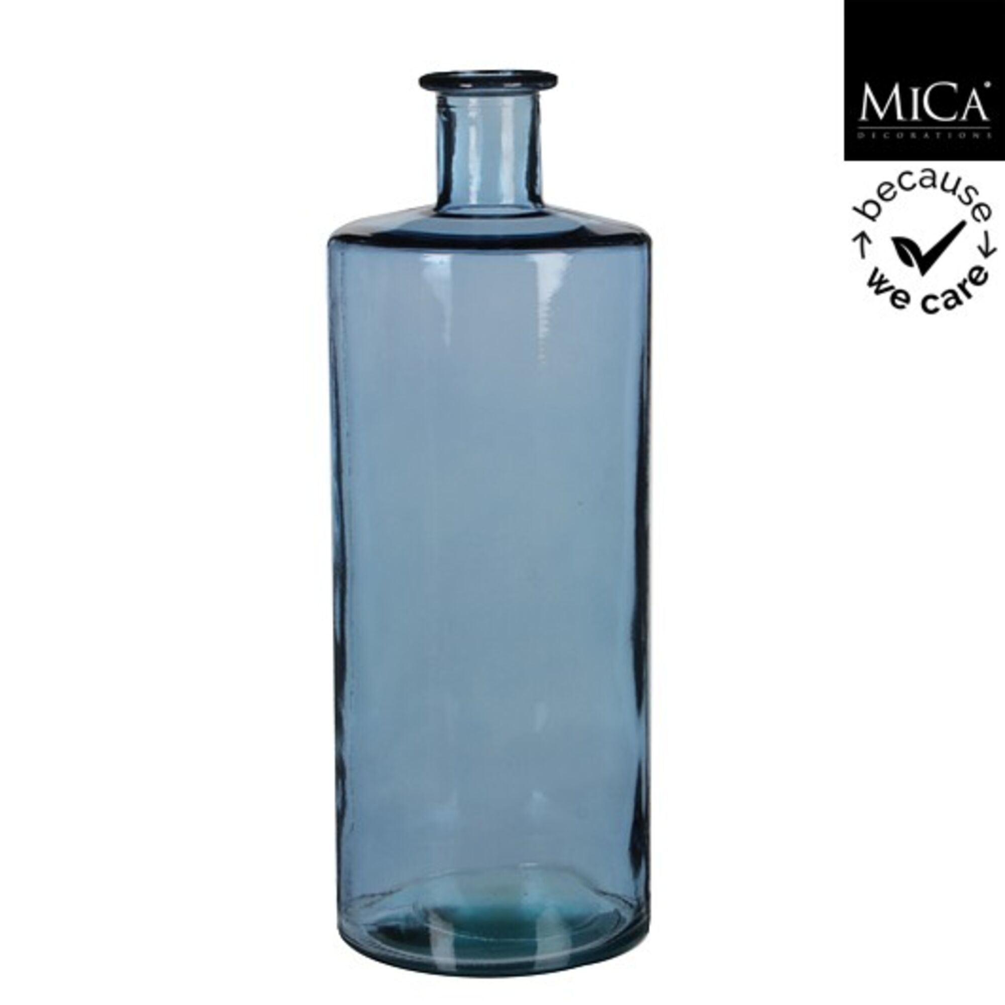 Guan fles glas blauw