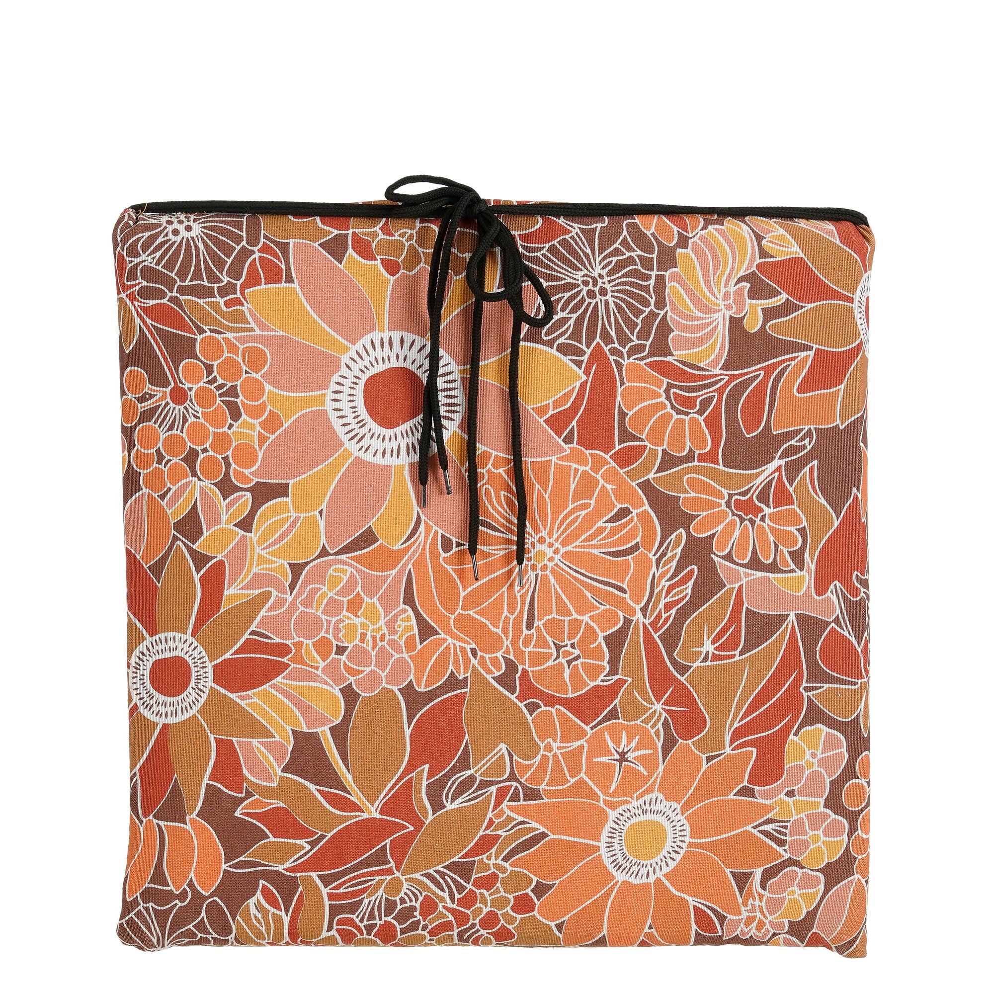 Fleur bistro kussen oranje