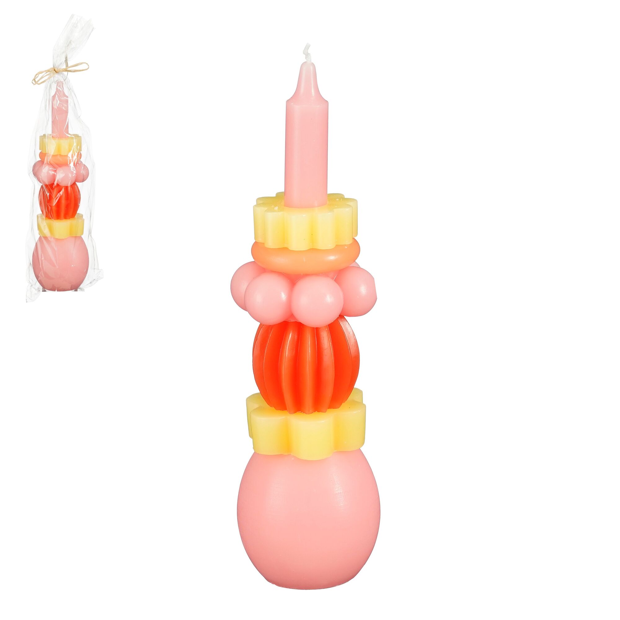 Kaars roze DIY
