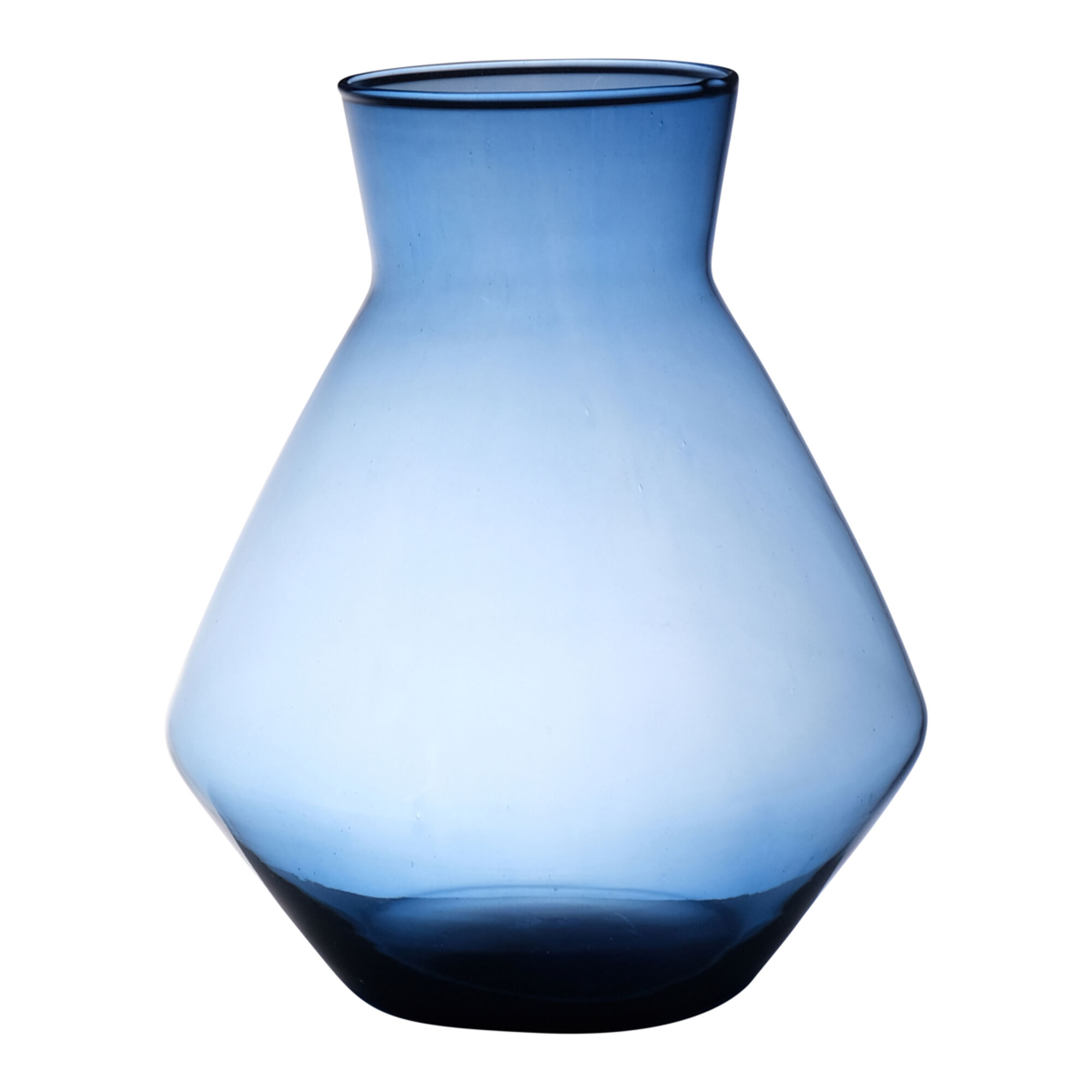 Alexandra mondgeblazen Recycled Vaas blauw