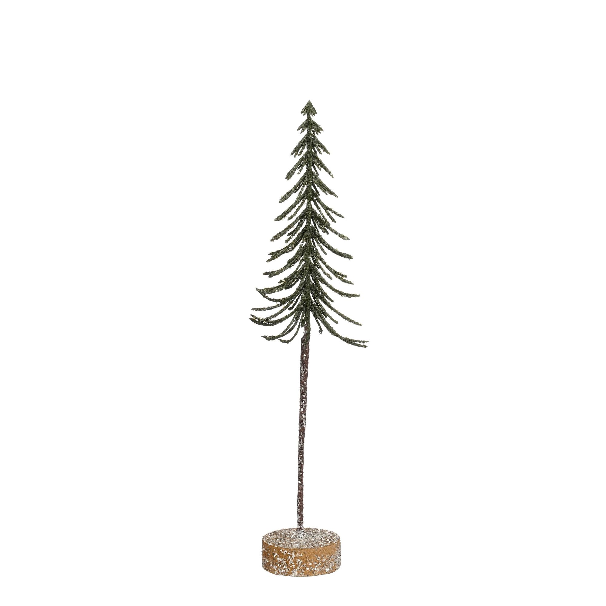 Decoratie boom groen glitter
