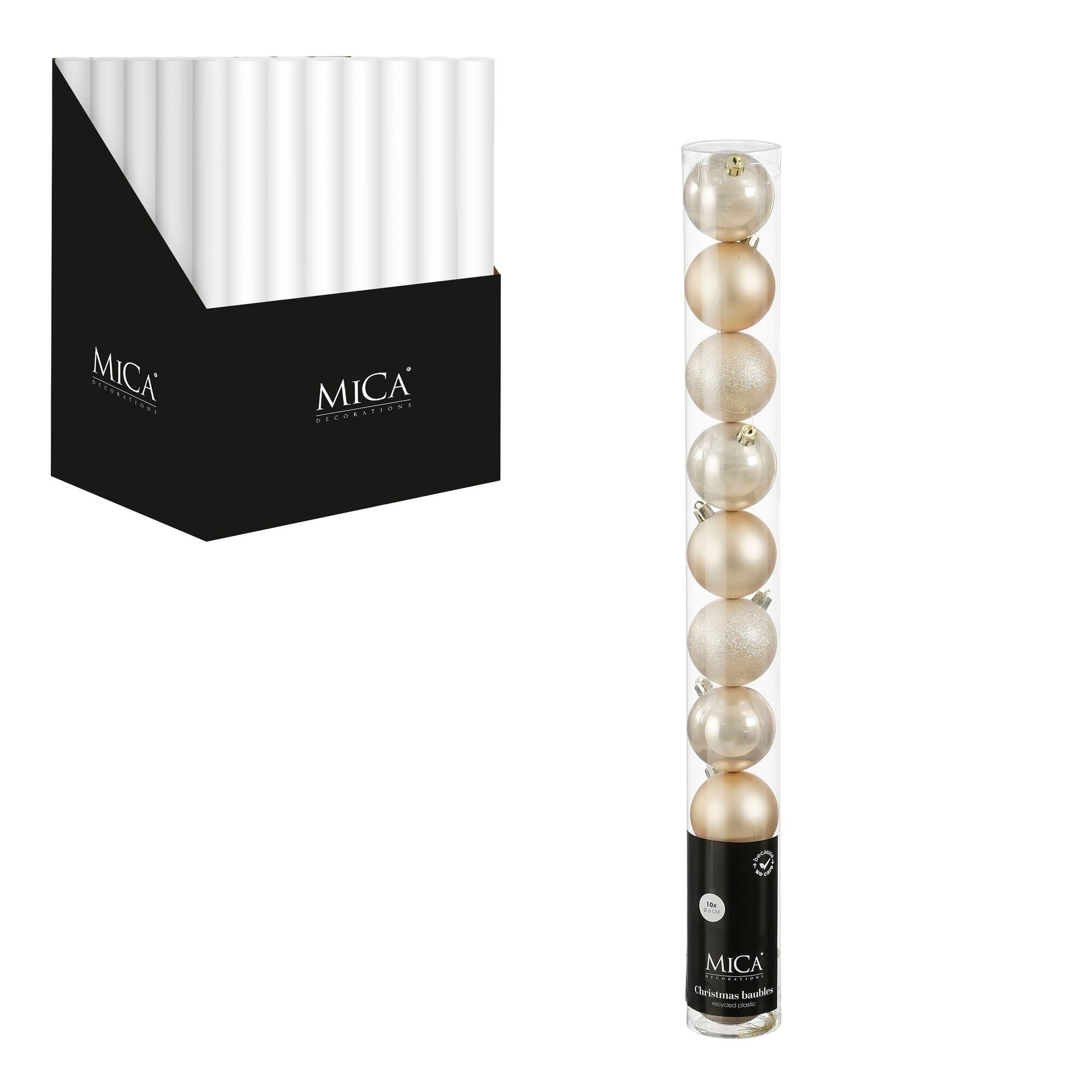 Bal onbreekbaar creme 10 stuks display