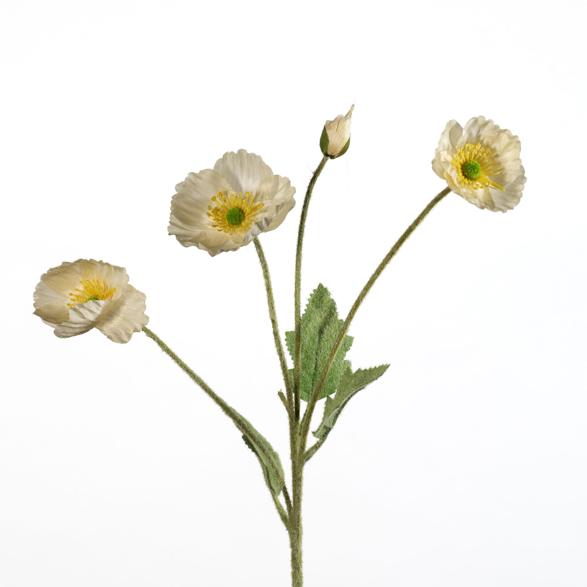 Papaver spray x4 flock - cream