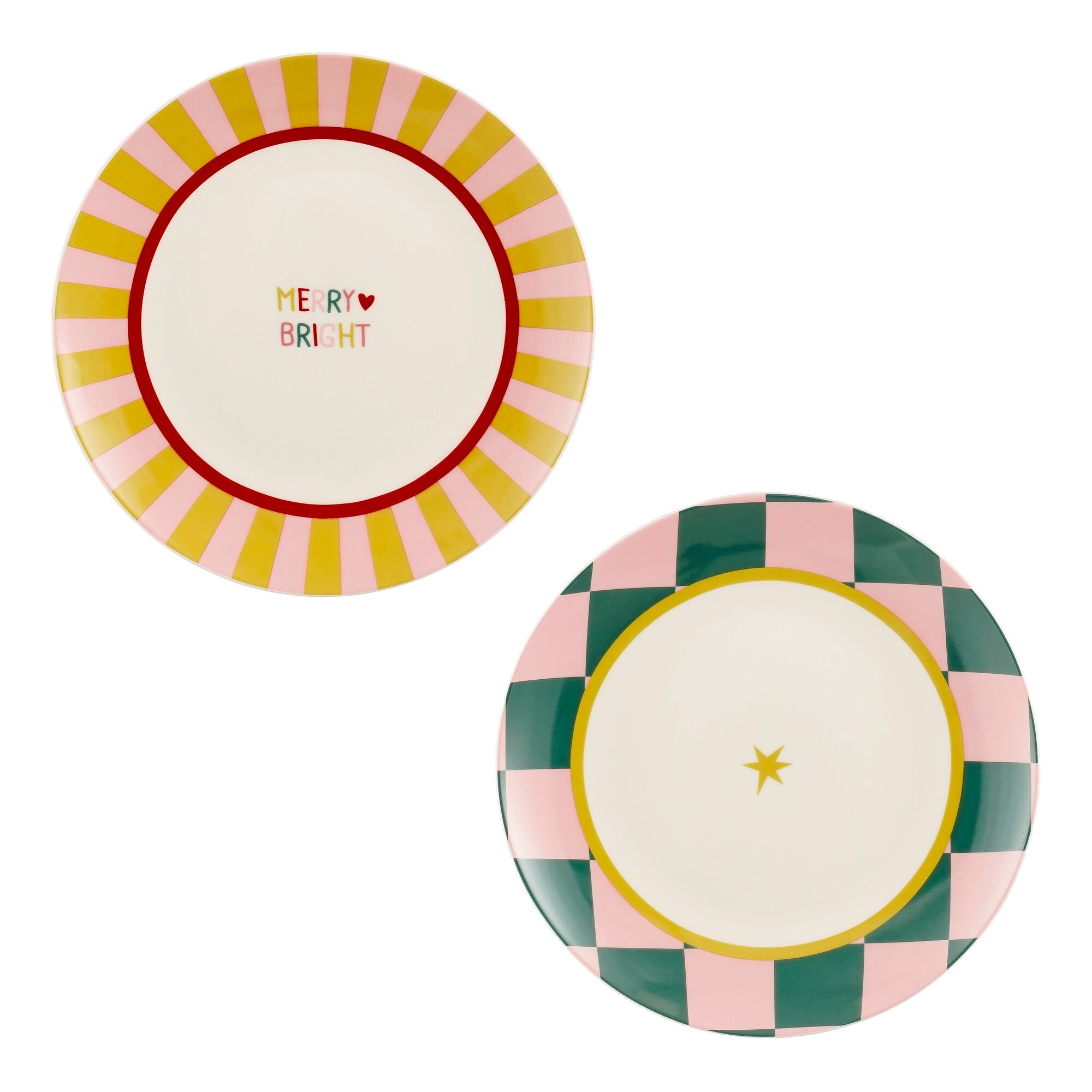 Lissy ontbijtbord oker groen 2 assorti