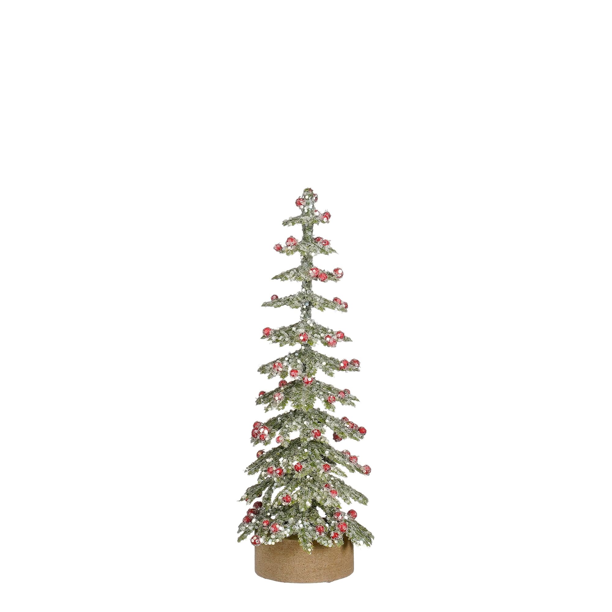Decoratie boom groen frosted