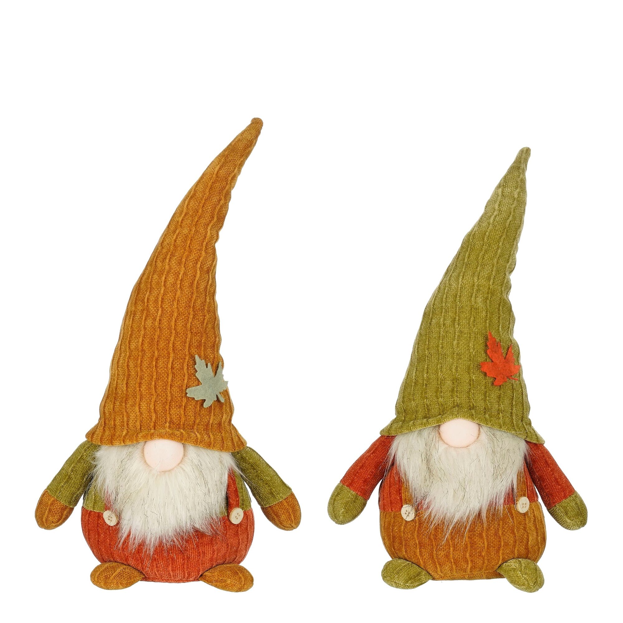 Decoratie gnoom bruin groen 2 assorti