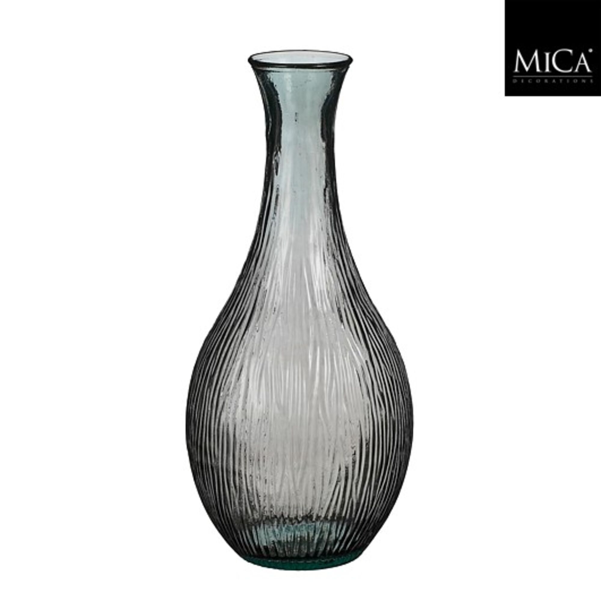 Dix vaas recycled glas antraciet