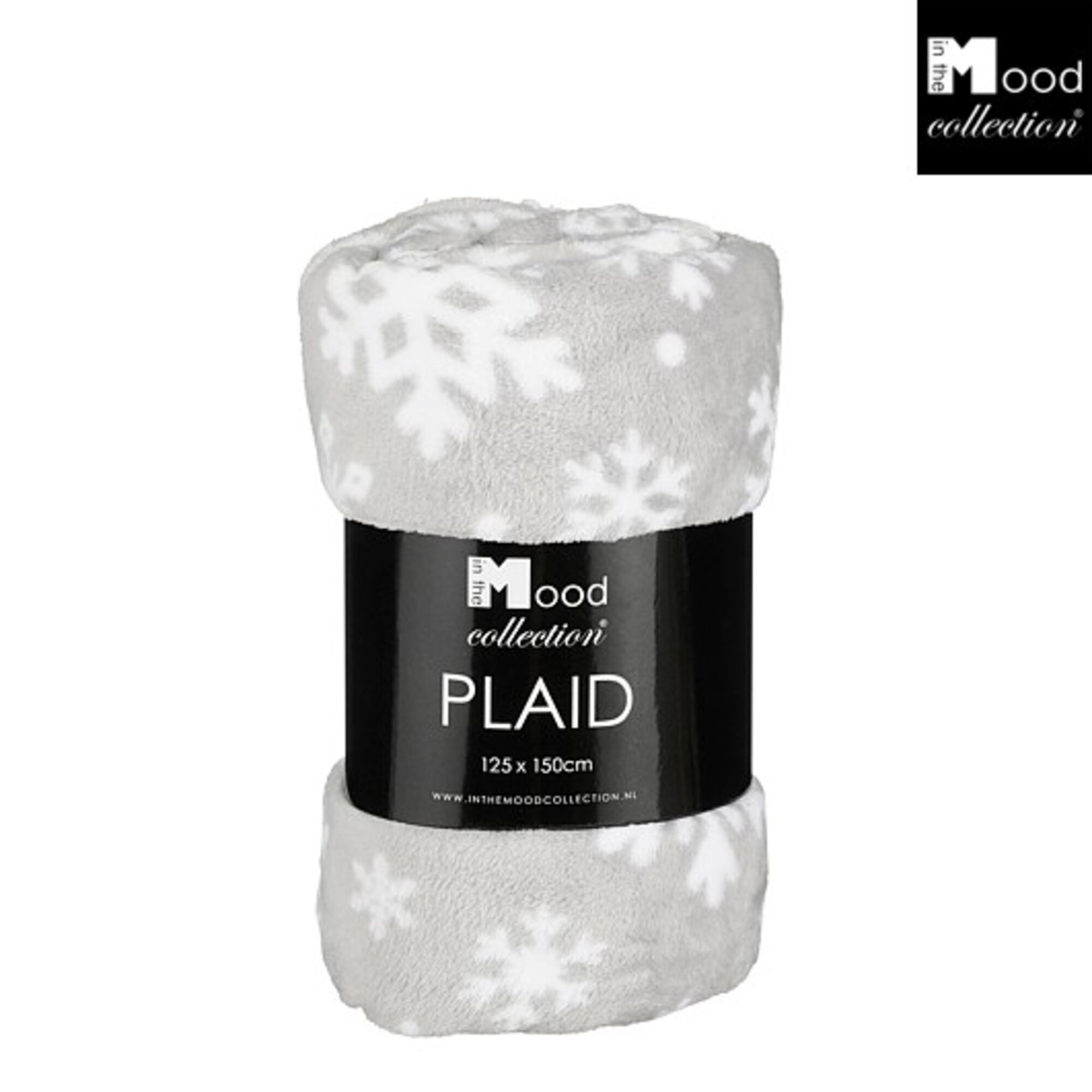 Plaid sneeuwvlok grijs