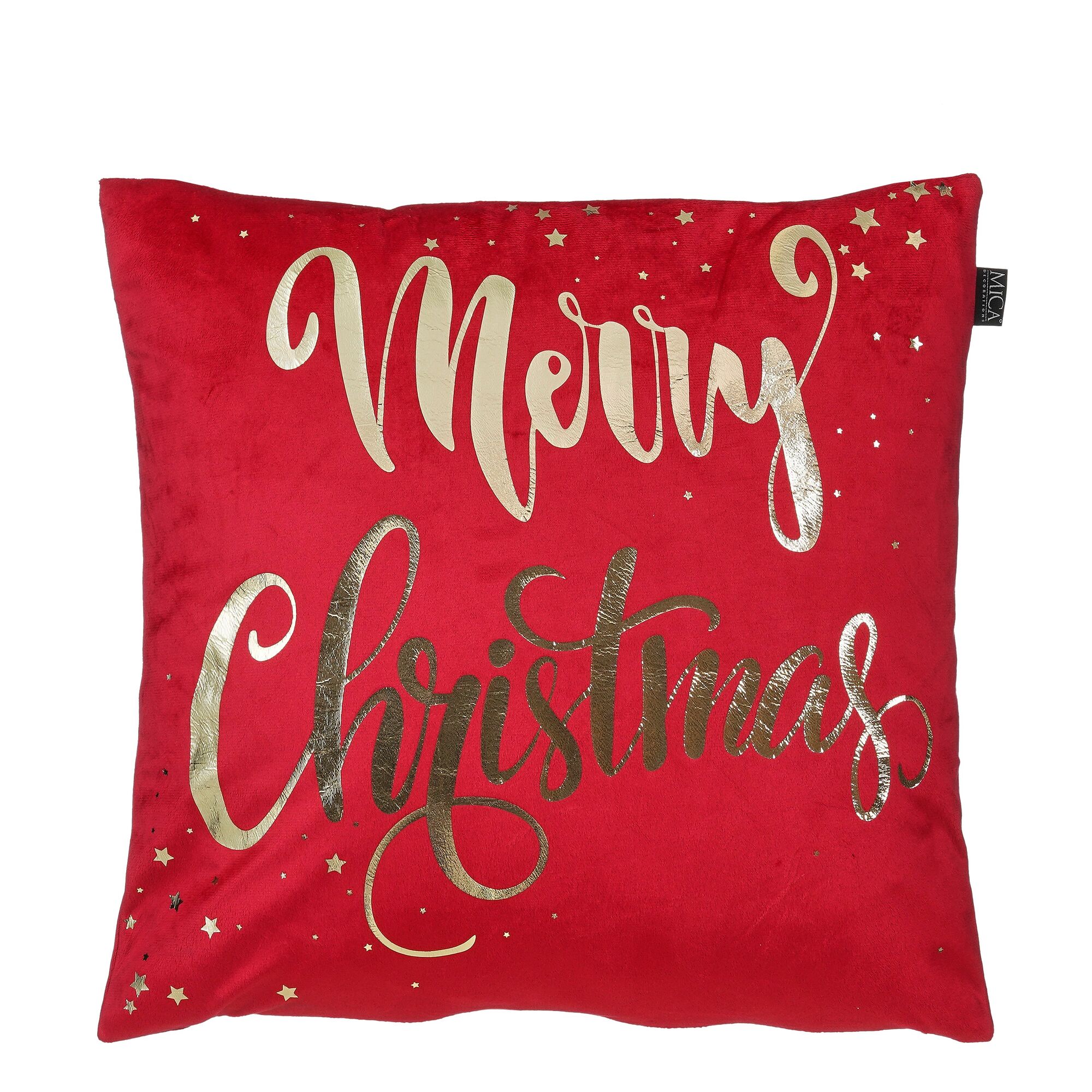 Kussen merry christmas rood