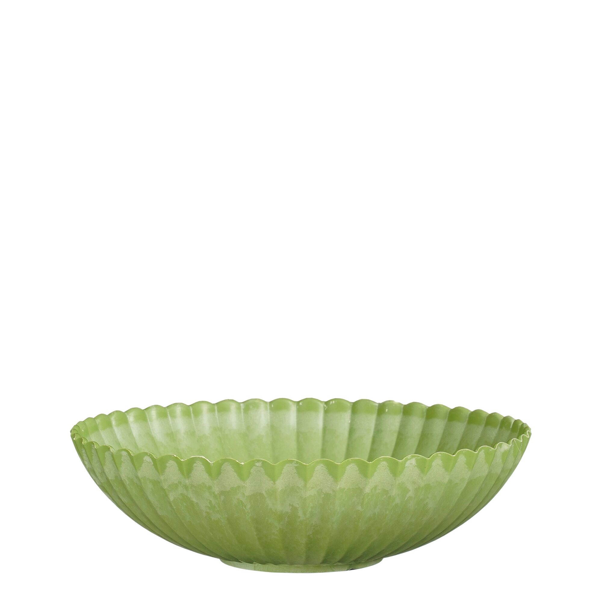 Mila decoratie schaal recycled plastic groen