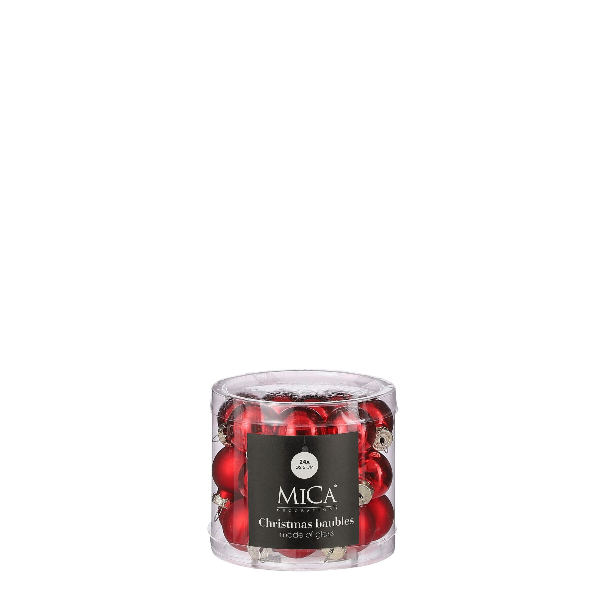 Bal glas rood 24 stuks
