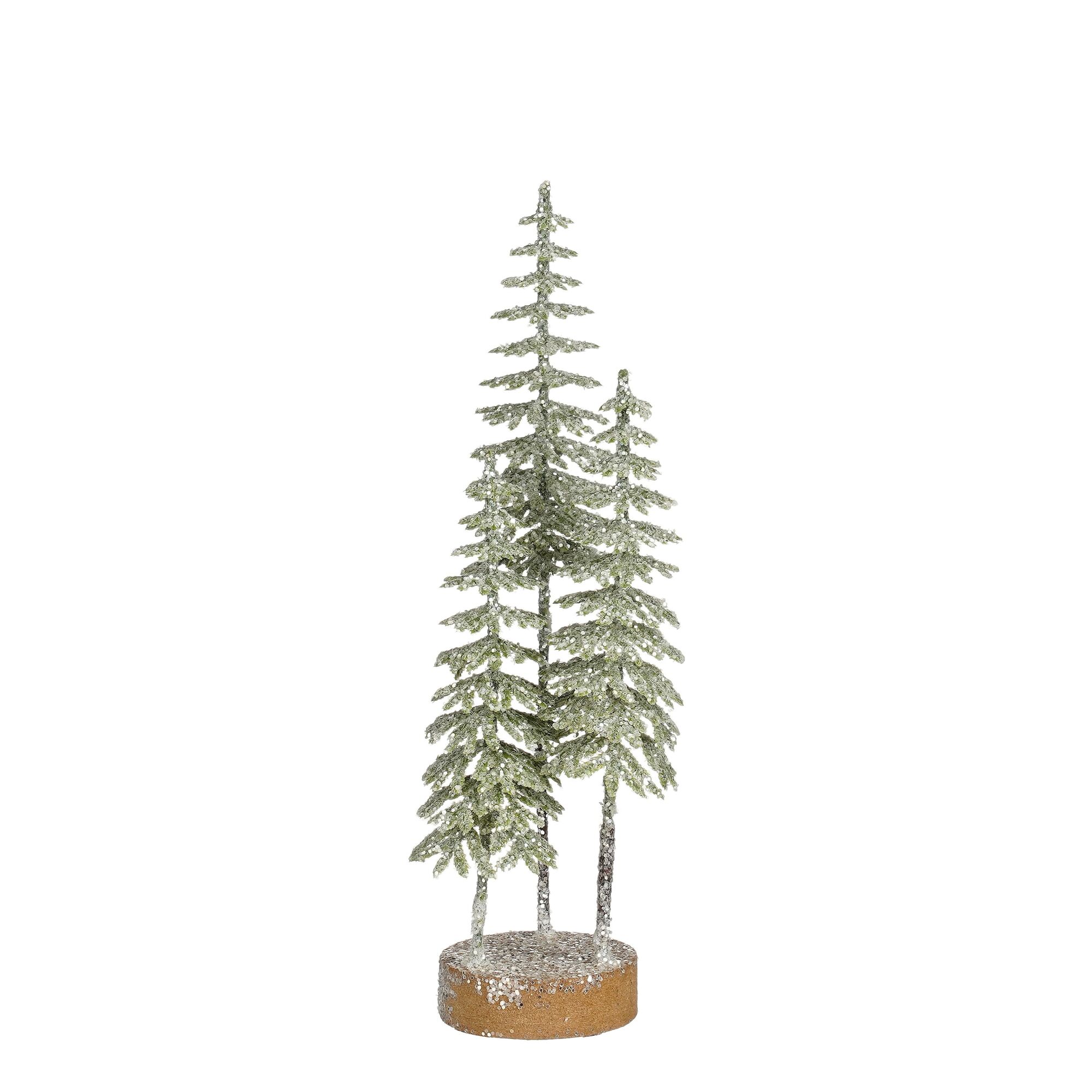 Decoratie boom groen frosted