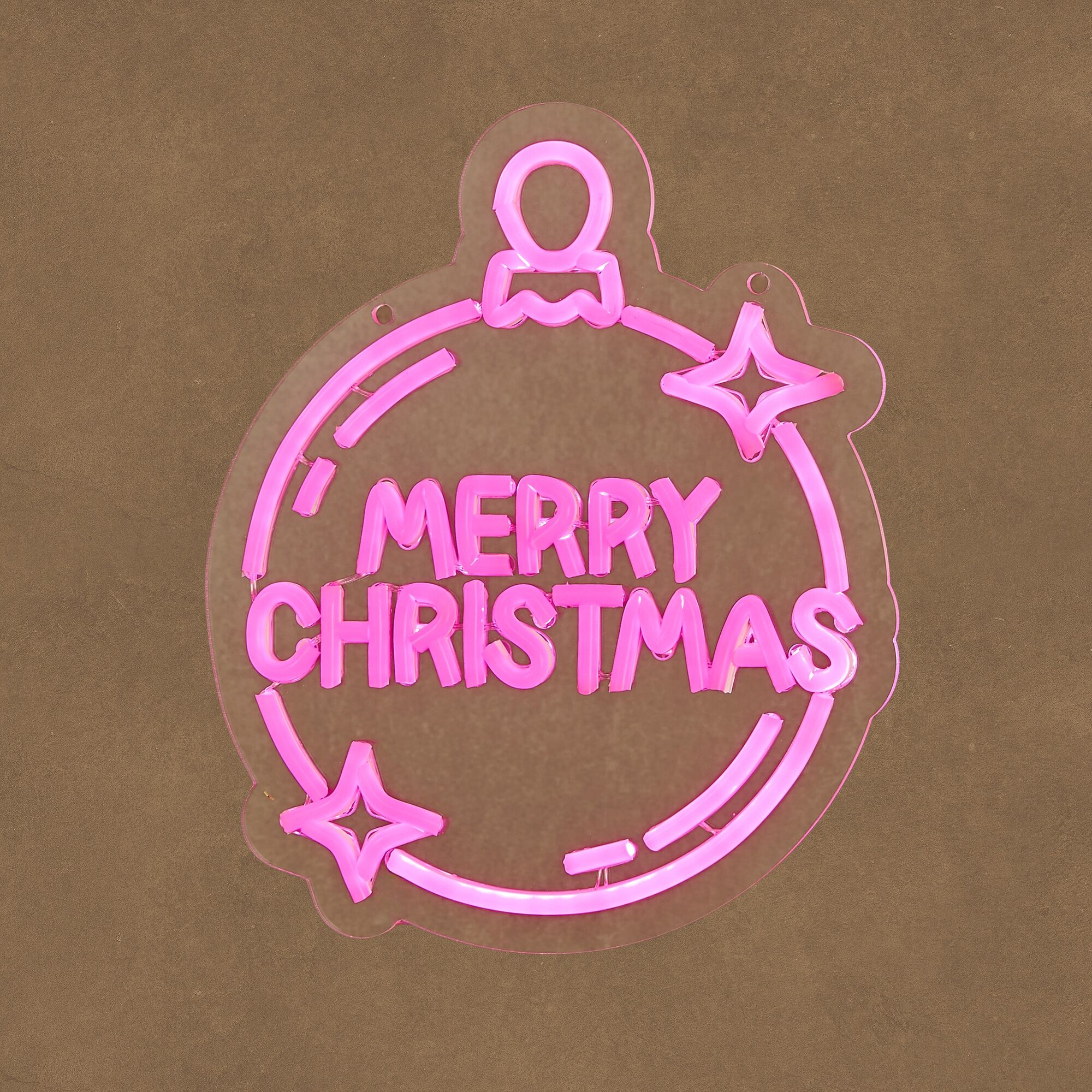 Neon light merry christmas roze 130L IP44 adapter included en timer