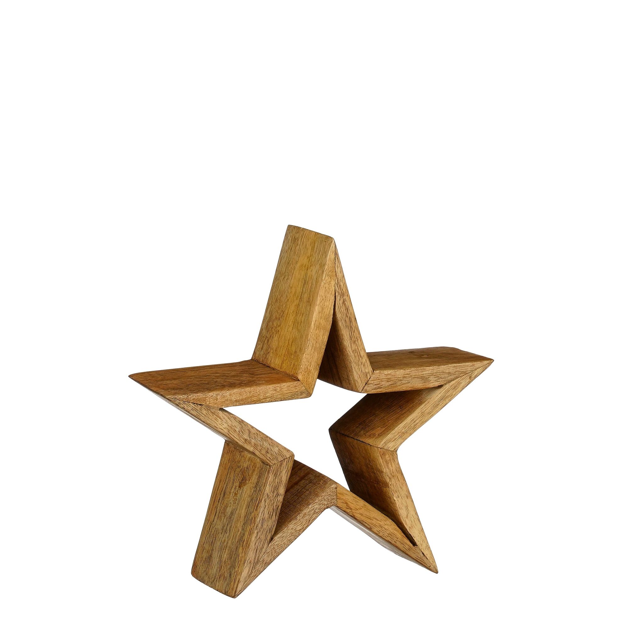 Decoratie ster l.bruin FSC 100%