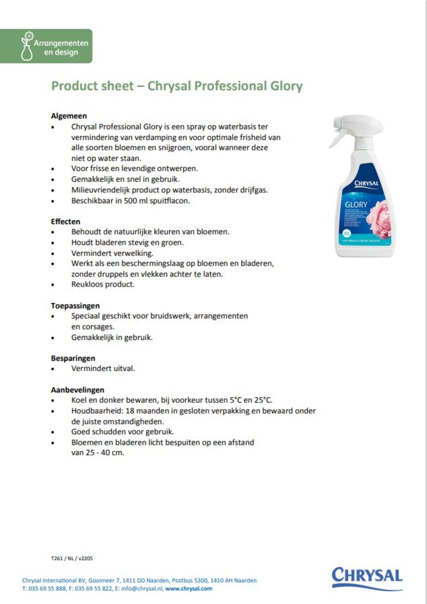 Chrysal Professional Glory