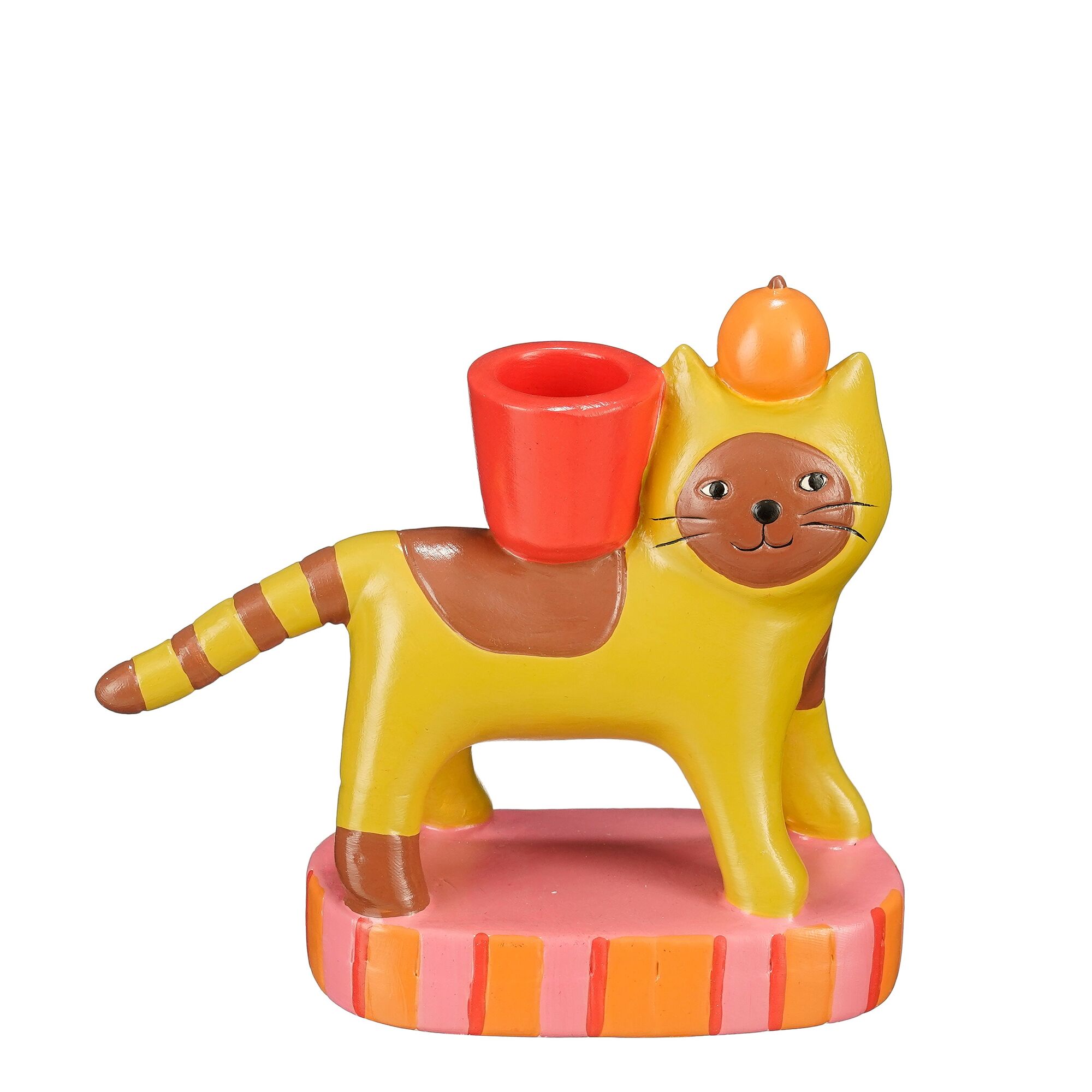 Funny kandelaar kat bruin