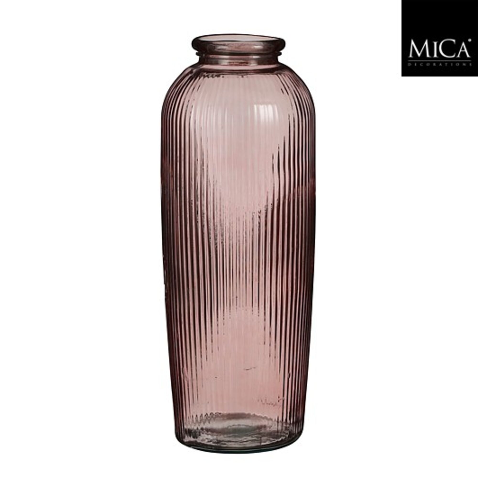 Esmeralda vaas recycled glas roze