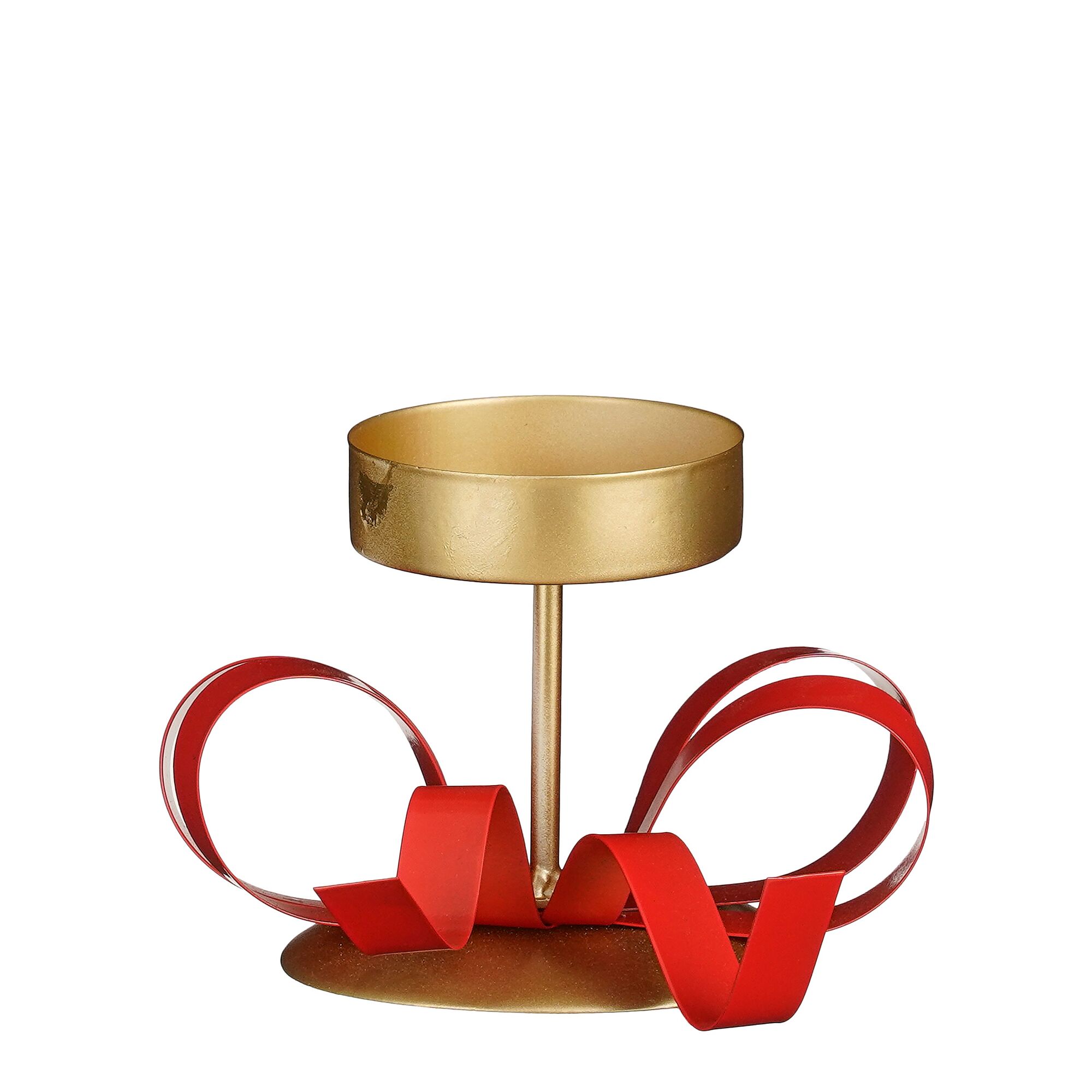 Theelicht houder strik goud